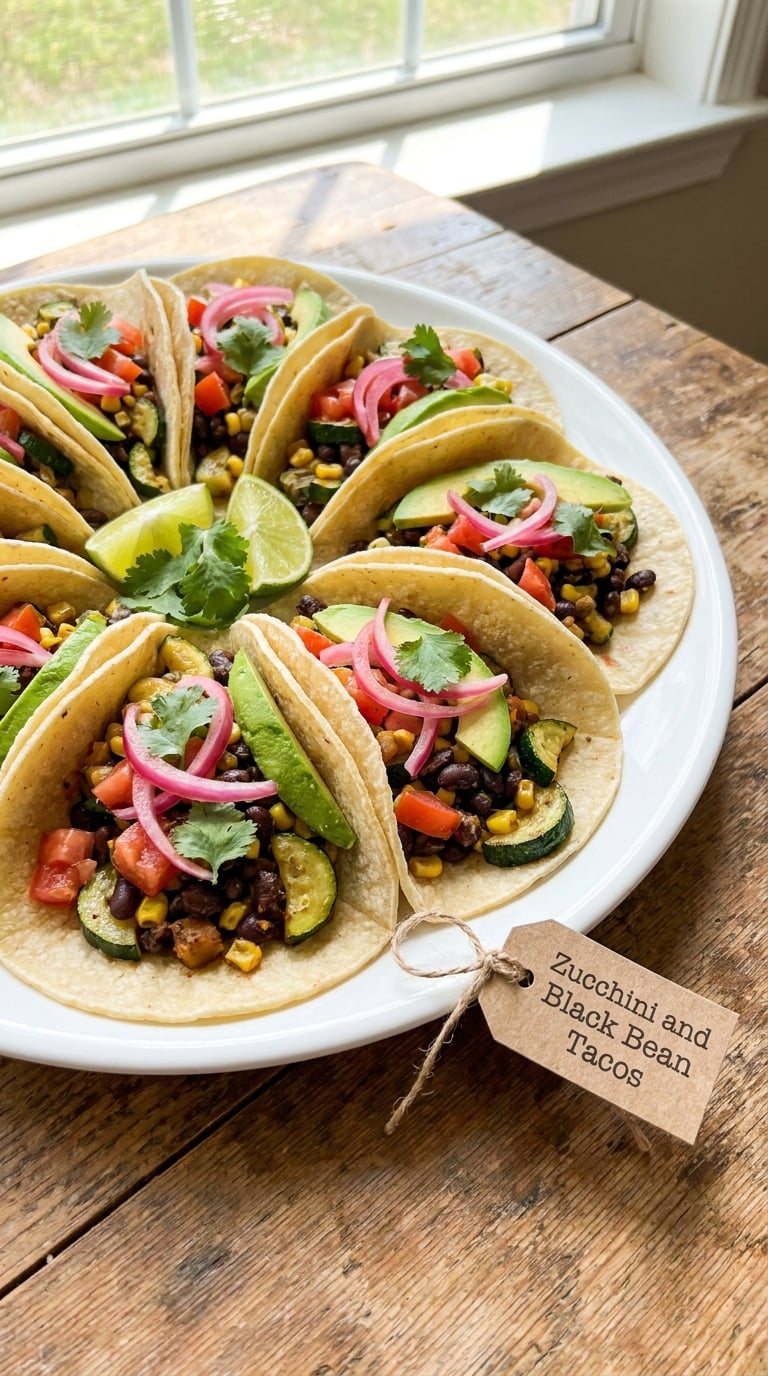 Zucchini and Black Bean Tacos