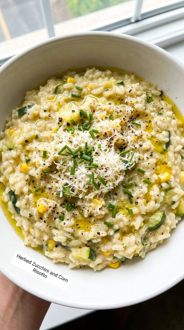 Herbed Zucchini and Corn Risotto