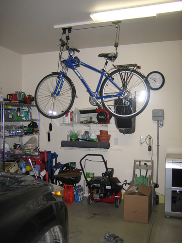 Racor Ceiling-Mounted Bike Lift, Holds Up to 50 lbs customer photo 2