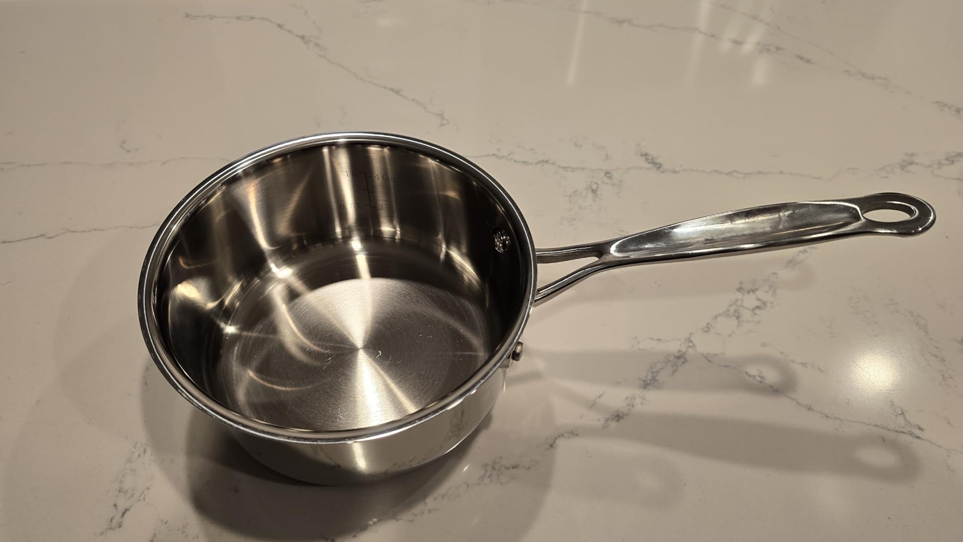 Cuisinart 1.5 Quart Sauce Pan with Cover, Stainless Steel Pot with Lid, Small Kitchen Pots, Dishwasher Safe, Compatible with Induction, Electric, Gas Cooktops, Oven Safe Saucepan, Cool Grip Handles customer photo 1