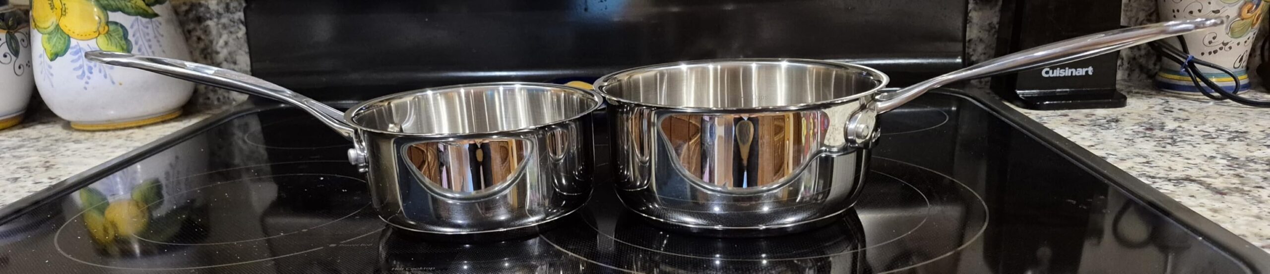 Cuisinart 1.5 Quart Sauce Pan with Cover, Stainless Steel Pot with Lid, Small Kitchen Pots, Dishwasher Safe, Compatible with Induction, Electric, Gas Cooktops, Oven Safe Saucepan, Cool Grip Handles customer photo 2
