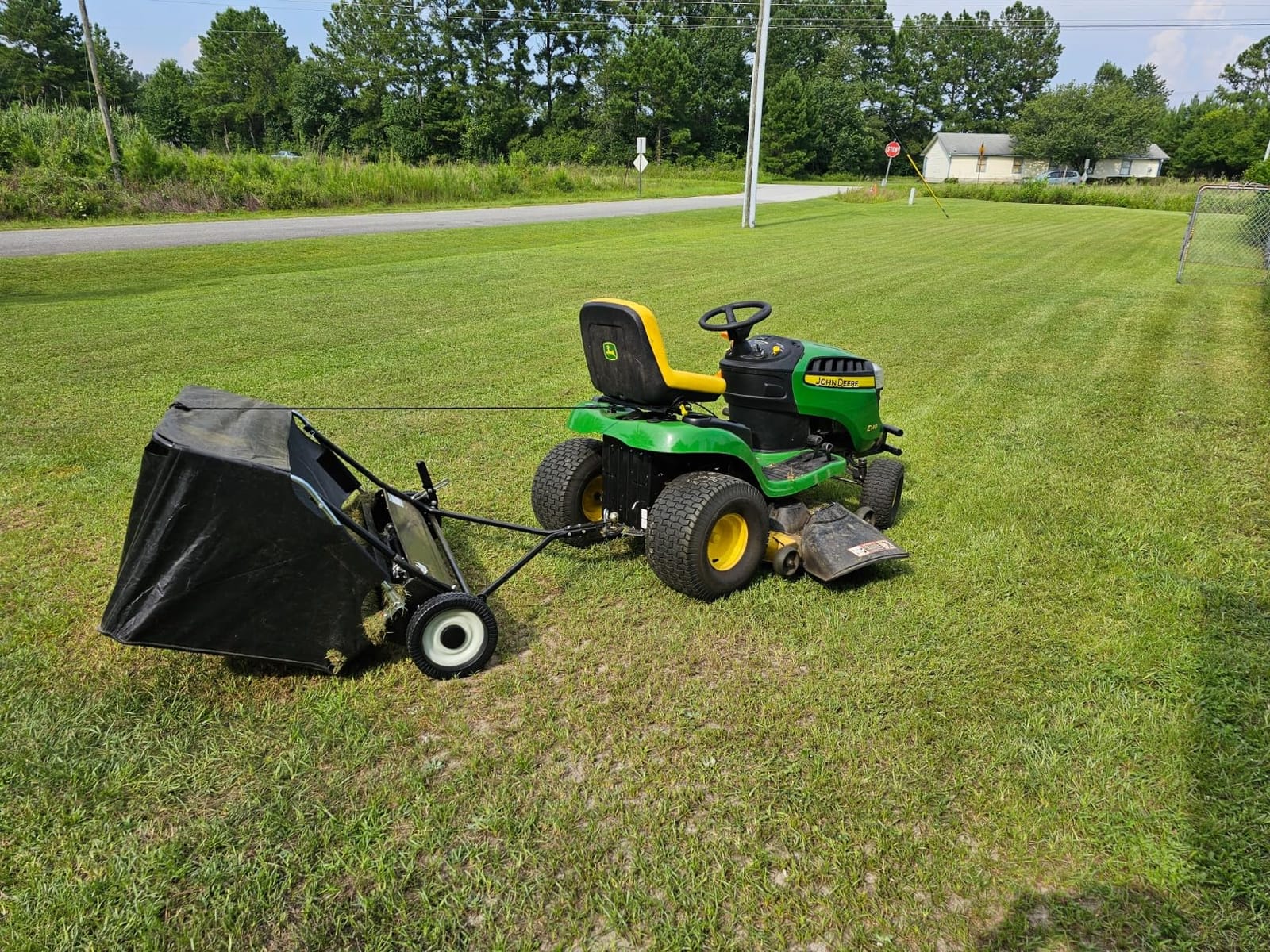Agri-Fab 42 In Tow-Behind Lawn Sweeper with 12 Cu Ft Hopper Bag customer photo 1