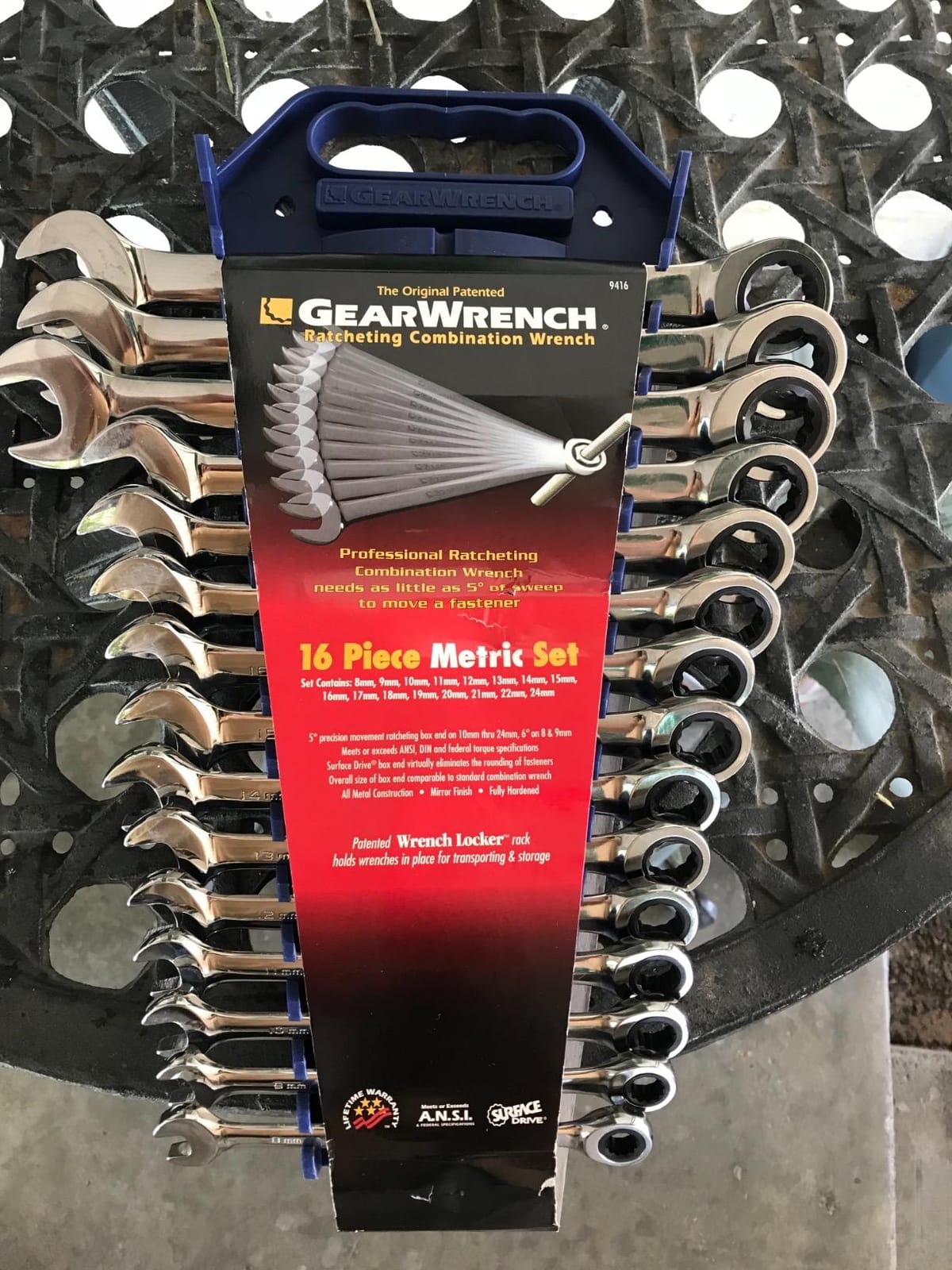 GEARWRENCH 16 Piece 72T Ratcheting Combination Metric Wrench Set | 9416 customer photo 1