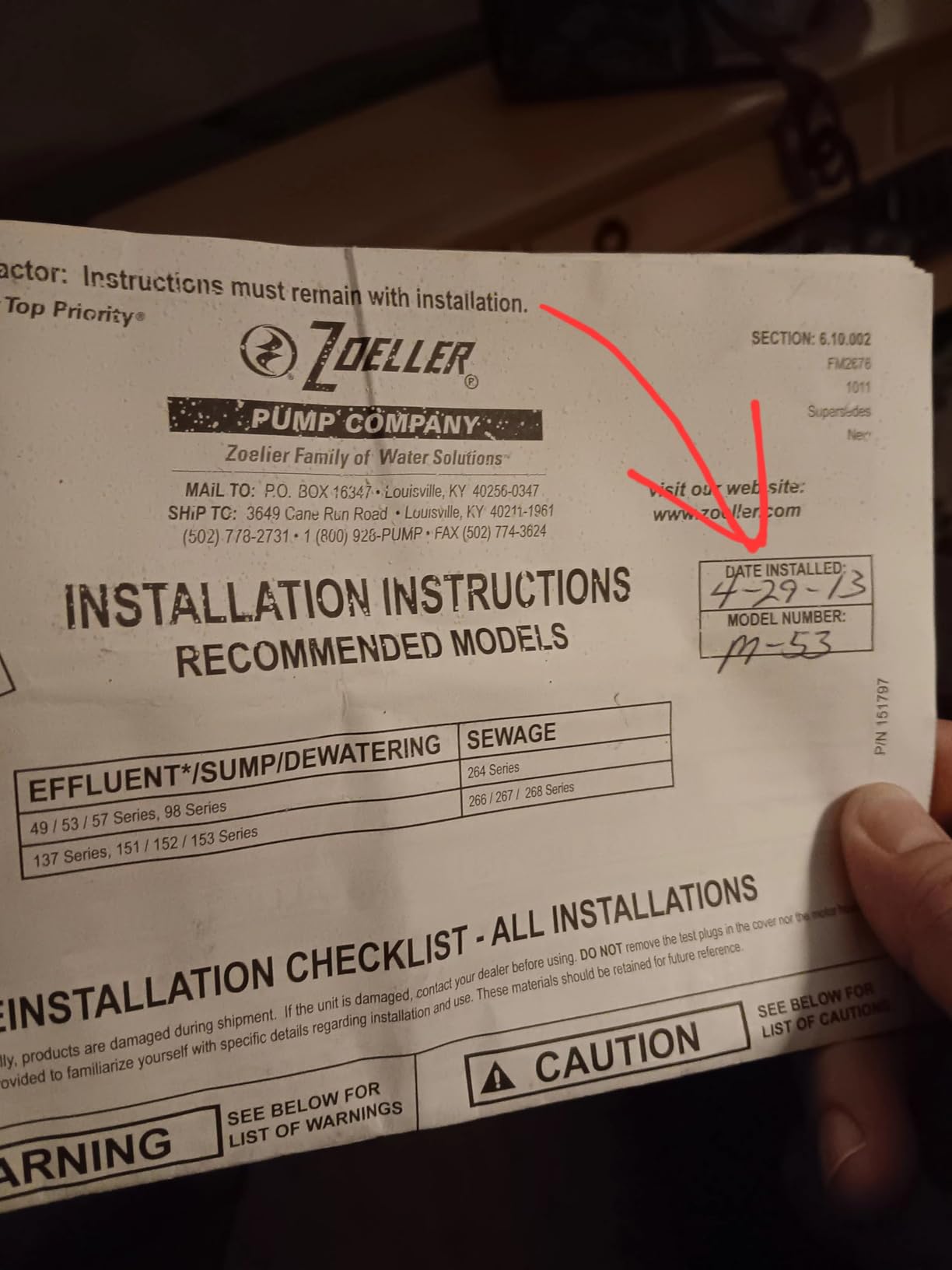 Zoeller M53 Mighty-mate Submersible Sump Pump, 1/3 HP customer photo 1