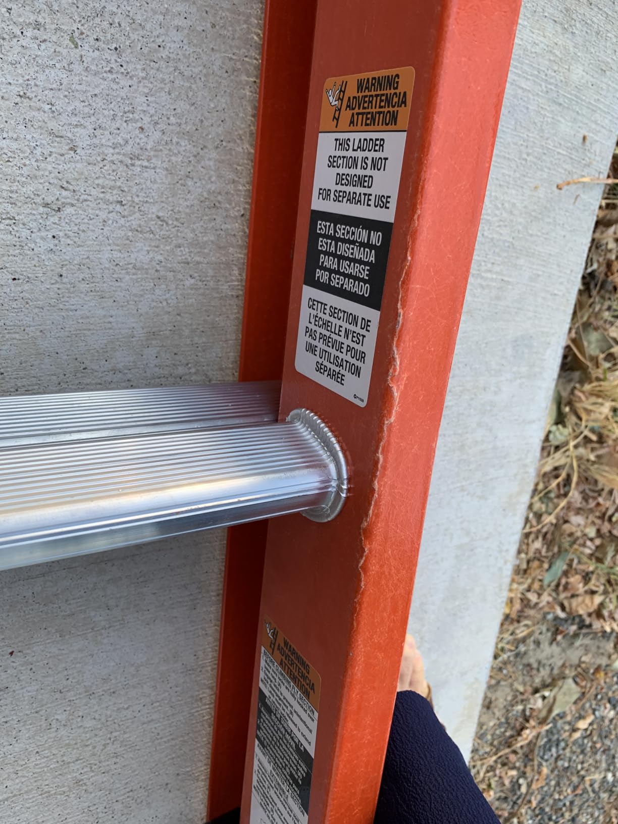 Louisville Ladder 20 ft Fiberglass Extension, FE3220, Type IA, 300 lbs customer photo 1