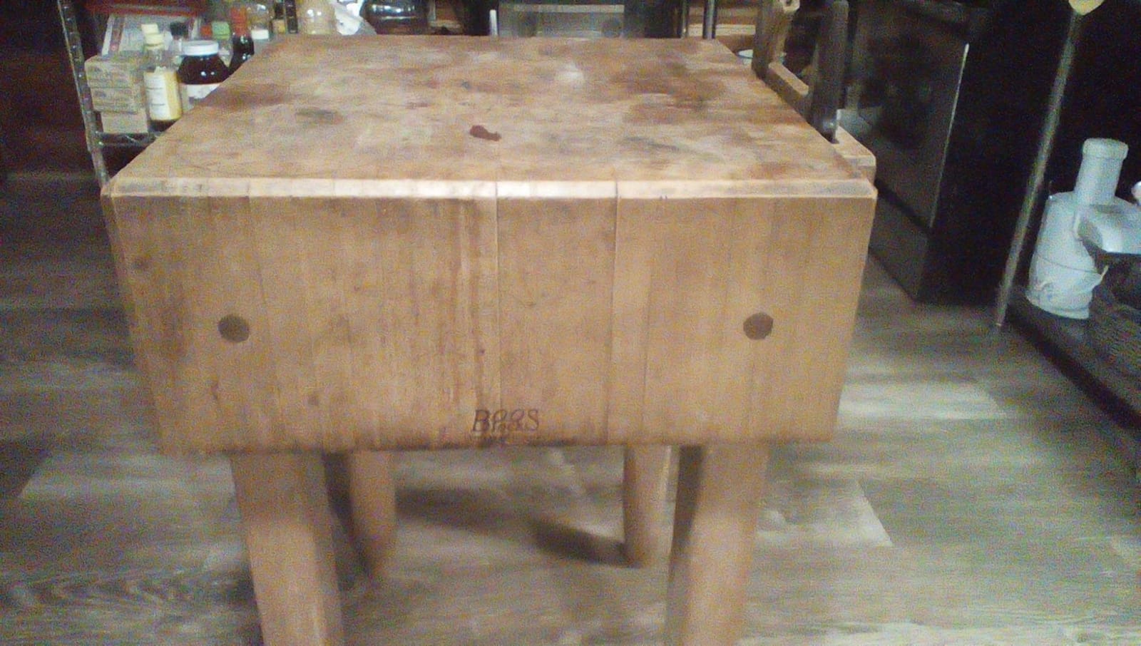 John Boos AB01 Maple End Grain Butcher Block Table, 34 inches Tall, 18