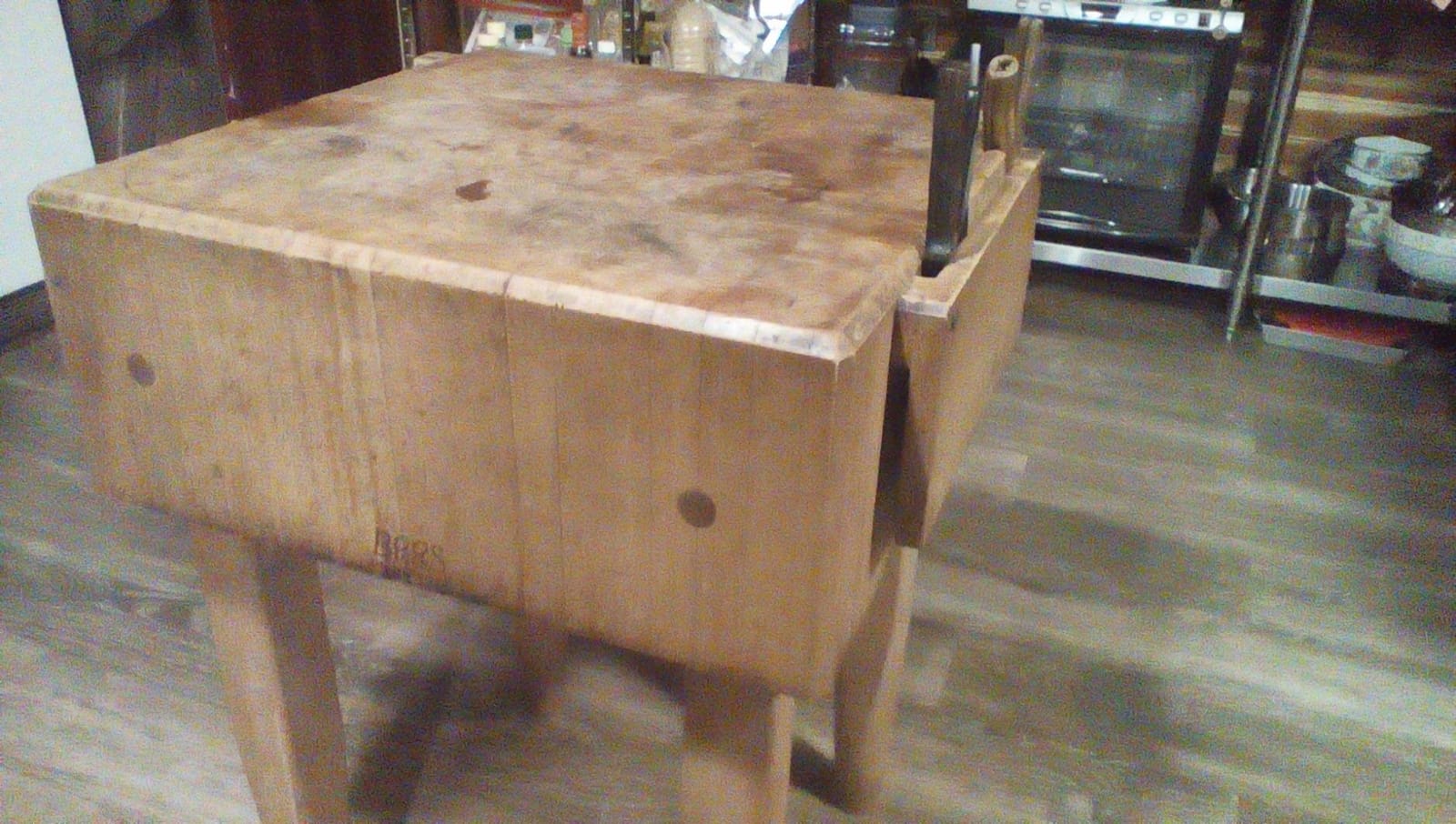 John Boos AB01 Maple End Grain Butcher Block Table, 34 inches Tall, 18