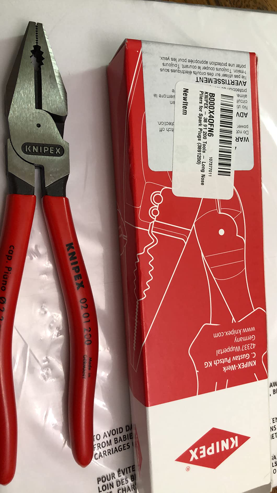 KNIPEX - 38 91 200 Tools - Long Nose Pliers for Spark Plugs (3891200) customer photo 1