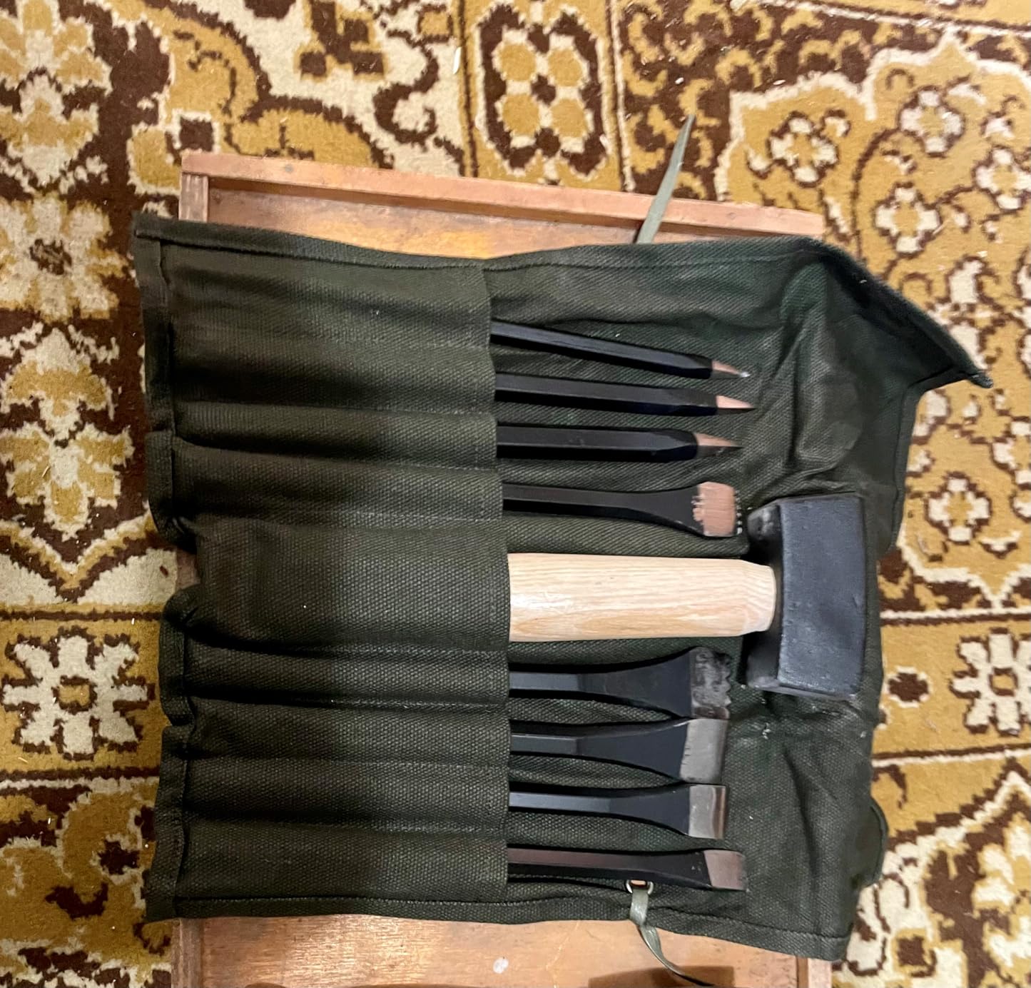 National Artcraft 9-Piece Stone Carving Set with Roll-Up Canvas Storage Pouch customer photo 2