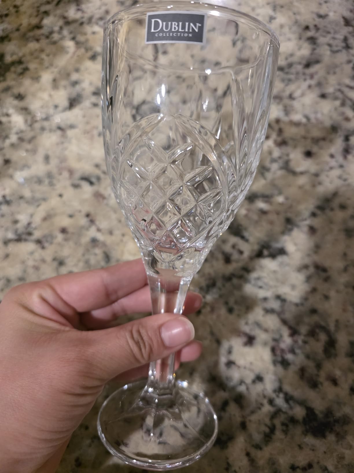 Godinger Wine Glasses Set of 4, Stemmed Wine Goblets, Dublin Crystal Glass customer photo 2
