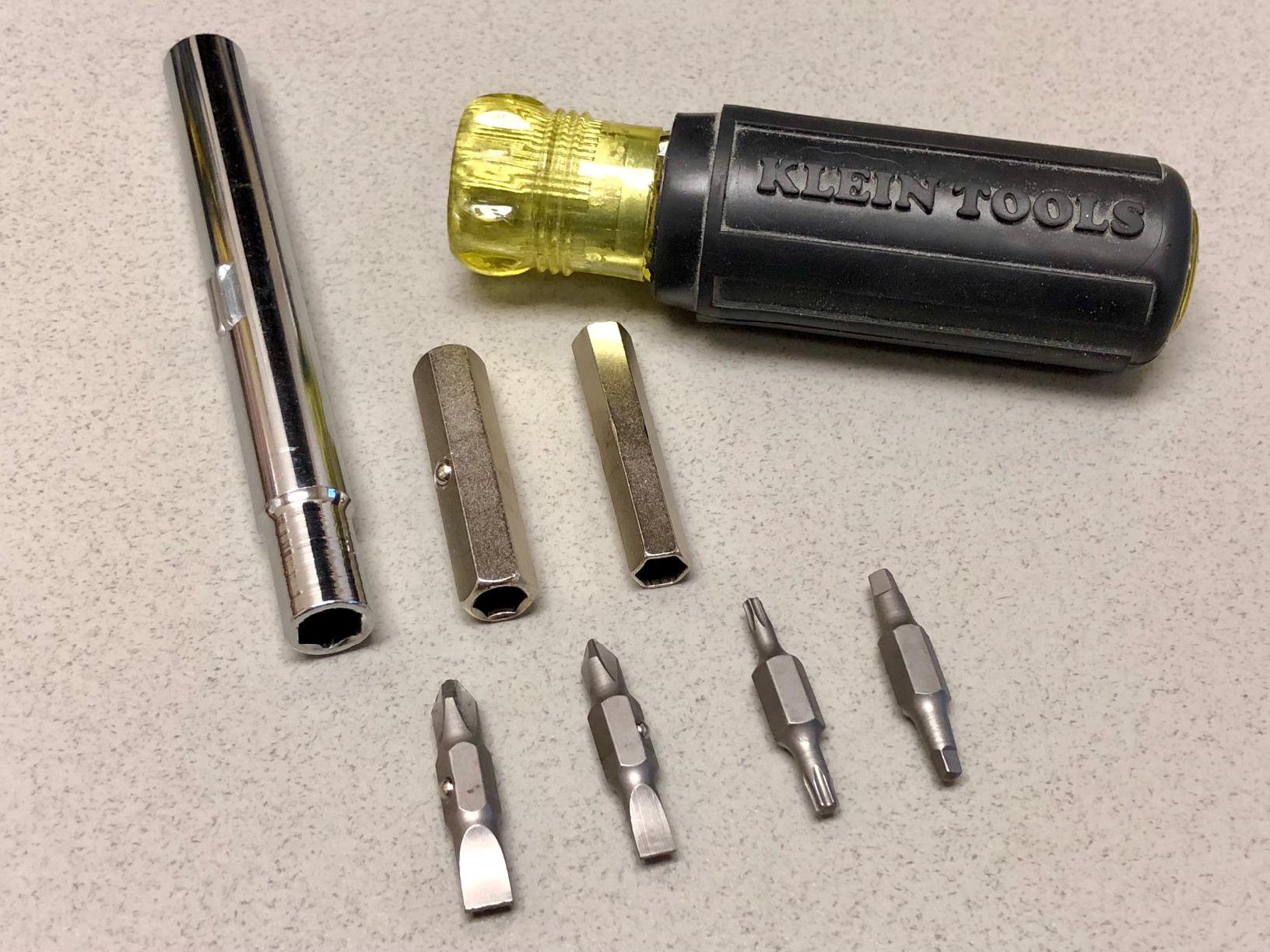 Klein Tools 32500 11-in-1 Screwdriver/Nut Driver Set, 8 Bits (Phillips, Slotted, Torx, Square), 3 Nut Driver Sizes, Cushion Grip Handle customer photo 2