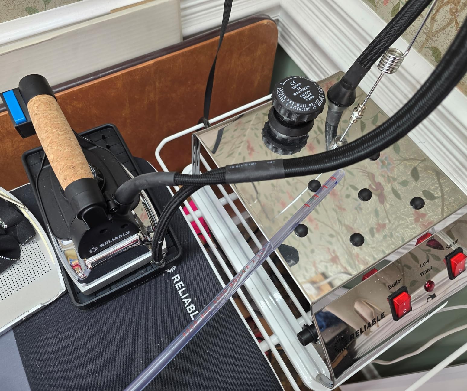Reliable Steam Iron Station, Continuous Steam, 1.4L Stainless Steel Boiler | Dry Pressurized Steam, Leak free, 4 Safety Systems, 1.66M Steam Hose, 1800W, Iron Rest Included, Made In Italy customer photo 2