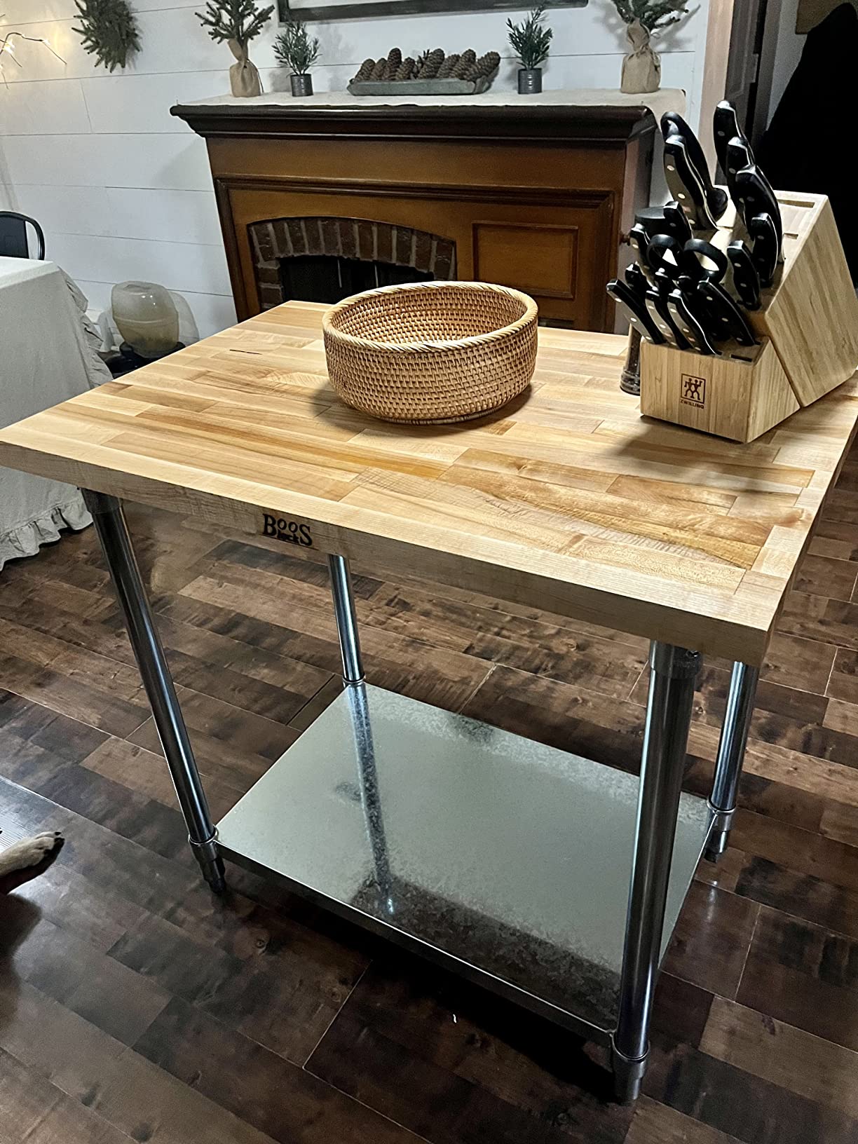 John Boos Maple Wood Top Work Table, 48”x24”x36”, 1.5” Thick Tabletop customer photo 1