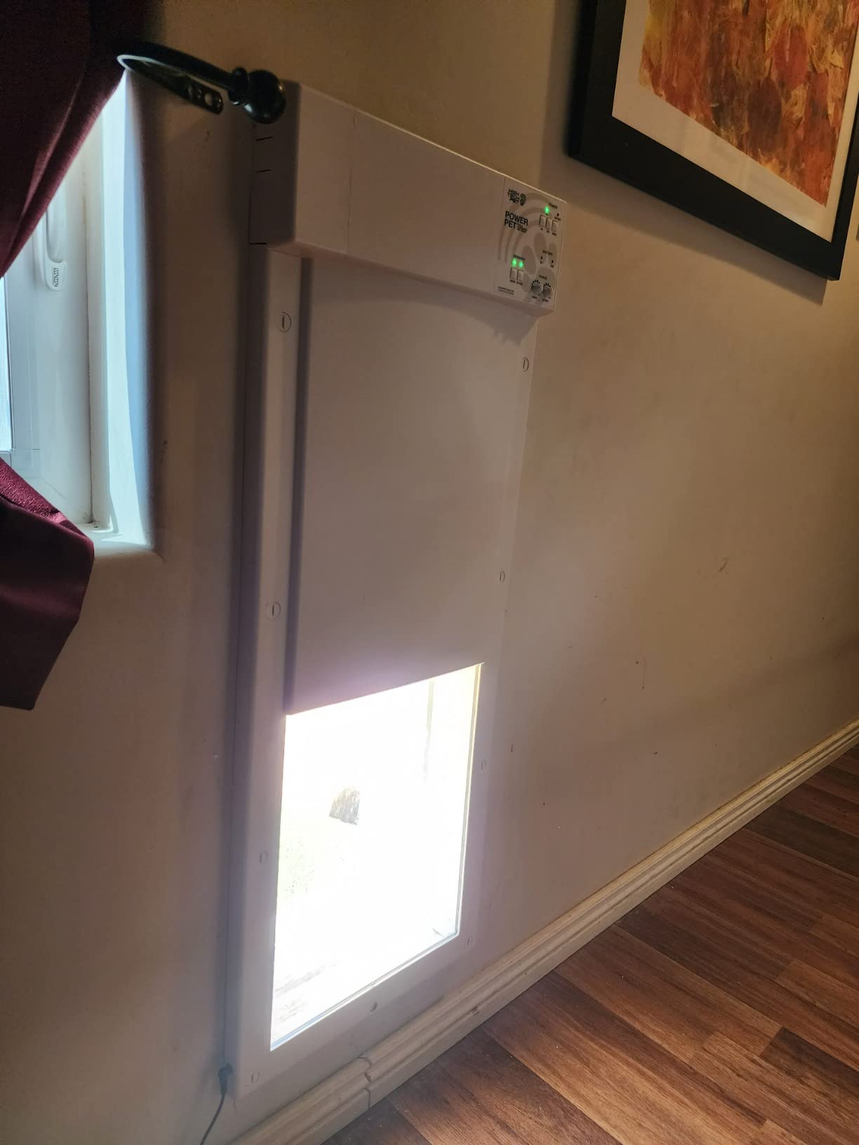 Genuine Power Pet Fully Automatic Pet Door from High Tech Pet - Pet Collar Operated, 4 Way Access, Directional Sensing, Dead Bolt Lock, Air Tight customer photo 1