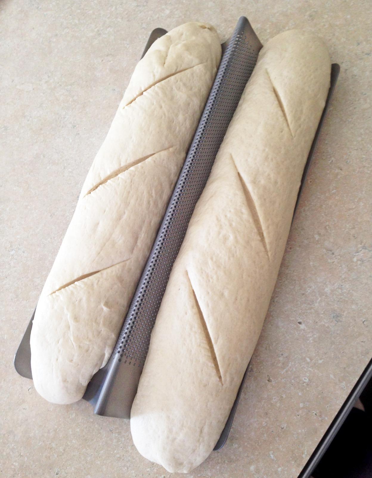 Chicago Metallic Commercial II Non-Stick Perforated Baguette Pan, 16 L x 9 W x 1.5 H customer photo 2