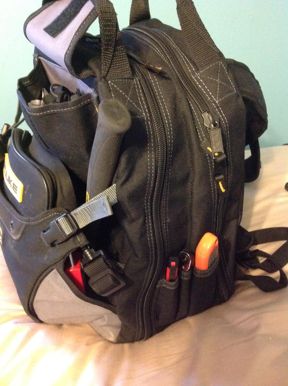 CLC Work Gear 1134 Carpenter's Tool Backpack, 44 Pockets, Padded Back Support, Black customer photo 1