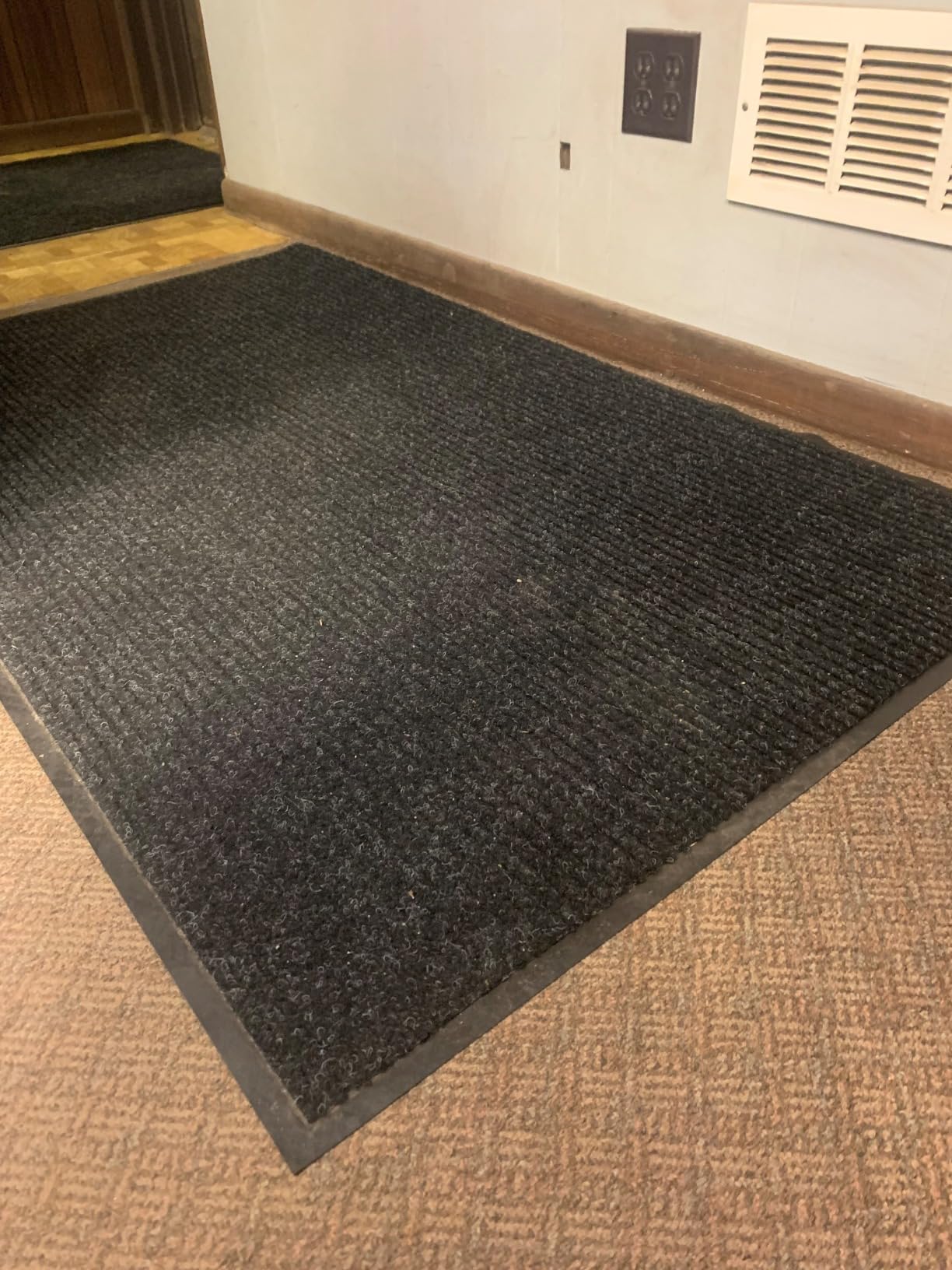 Notrax 109 Industrial Door Mat, 3' x 5' Charcoal, Made in the USA | Entrance Mat, Heavy Duty Commercial Rugs for Entryway, Welcome Lobbies, Garage, and Mudroom, Brush Step 109S0035CH customer photo 2