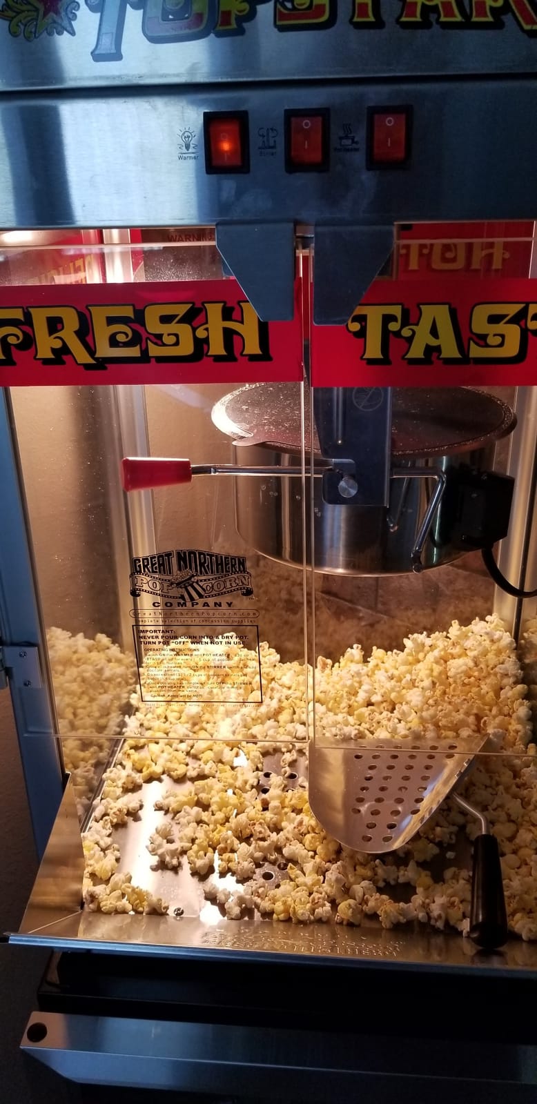 Top Star Popcorn Machine - 12oz Stainless-Steel Kettle, Reject Kernel Tray, Warming Light, and Accessories by Great Northern Popcorn (Red and Yellow) customer photo 2