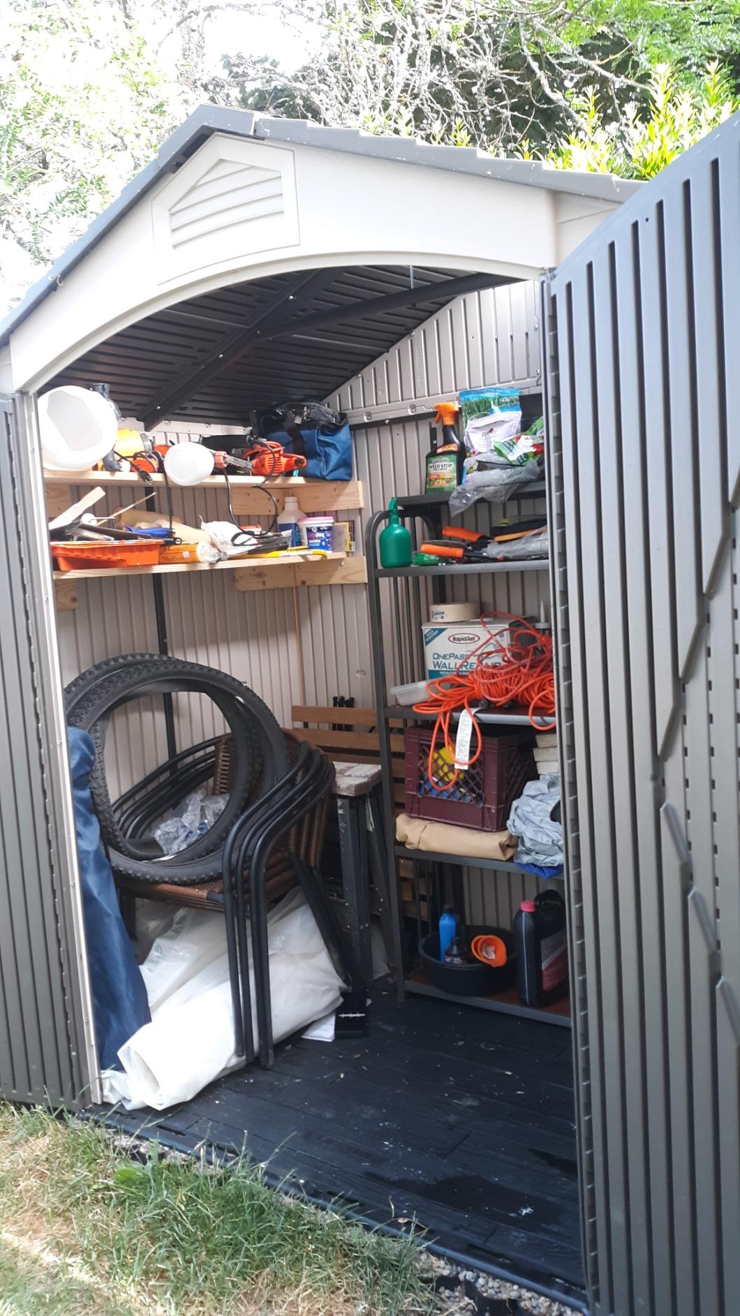 Lifetime 60057 Outdoor Storage Shed, 7 x 4.5 ft customer photo 2