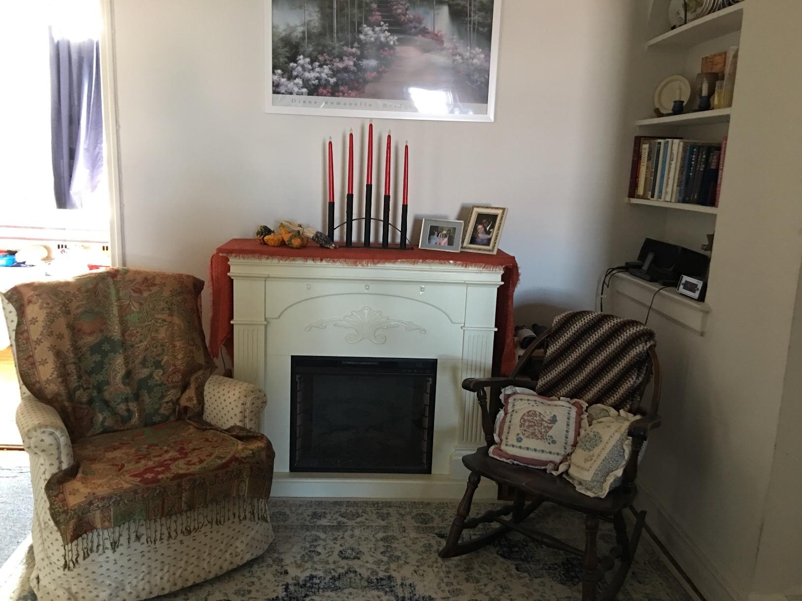 SEI Furniture - Sicilian Harvest Electric Fireplace - Ivory - Transitional Design, Ideal for Living Room, Bedroom (FE9275) customer photo 2