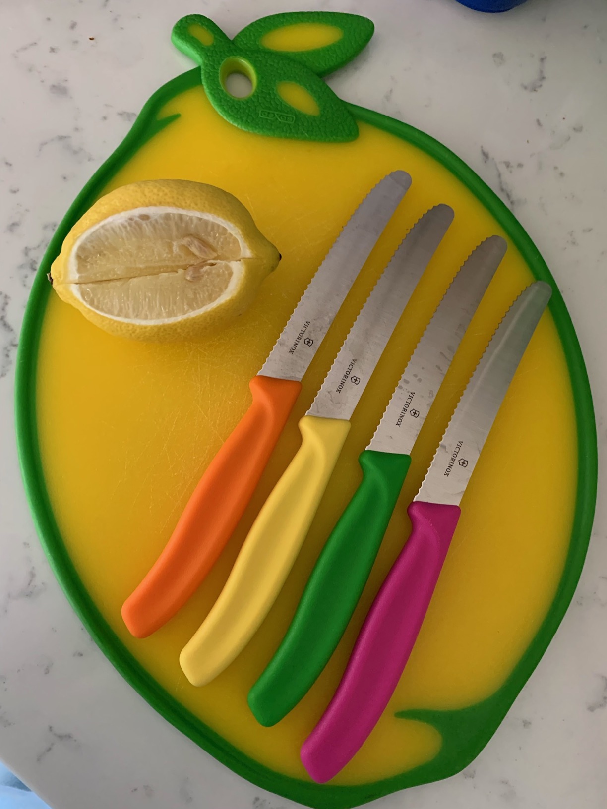 Victorinox Swiss Classic Paring Knife Set - Superior Kitchen Knives for Cutting Fruit, Vegetables & More - Cooking Knives for Kitchen accessories - Multicolored 4-Piece Set, Serrated Edge, 4.3