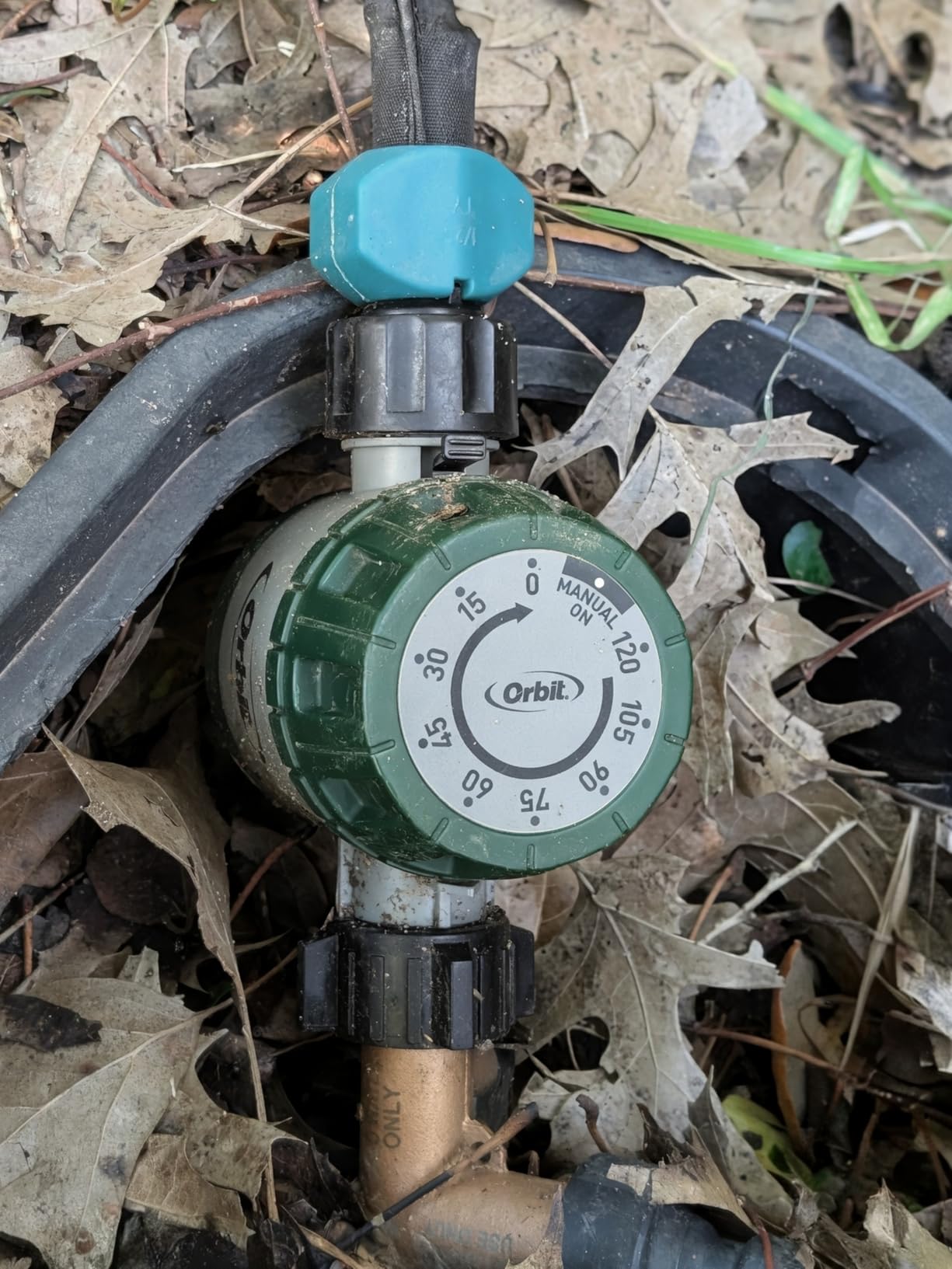 Orbit Mechanical Water Timer - Adjustable Irrigation Shutoff for Lawn & Garden Watering - Battery-Free Clockwork Hose Faucet Timer with Easy Grip Dial & Manual Bypass - 62034 customer photo 2