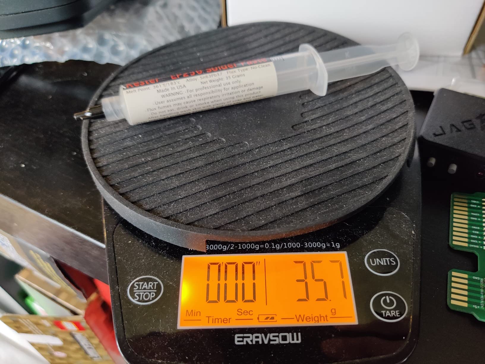 Kester EP256 Solder Paste, No-Clean 63/37, Syringe Dispenser customer photo 1
