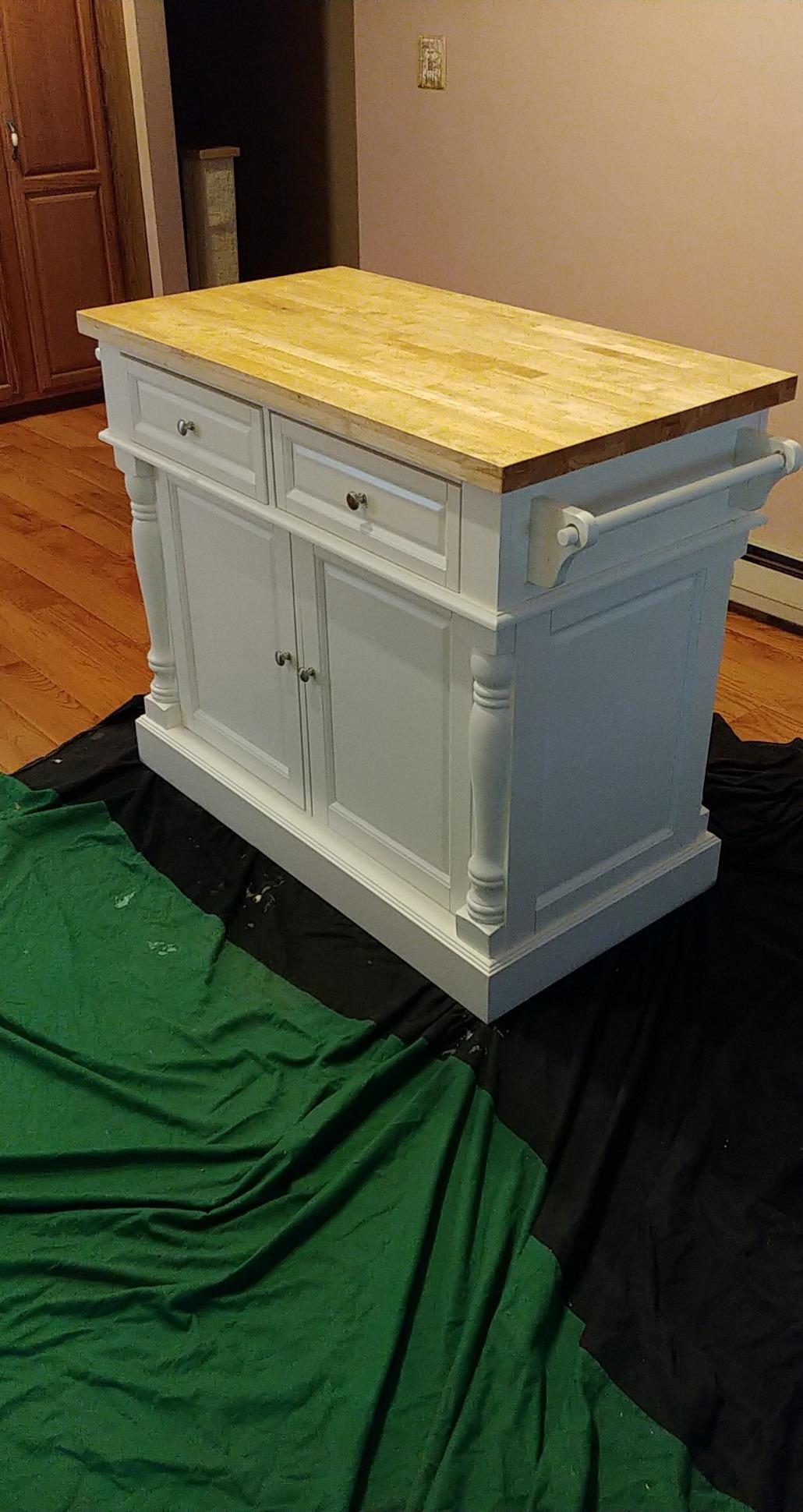 Crosley Furniture Oxford Kitchen Island, Butcher Block Top customer photo 1