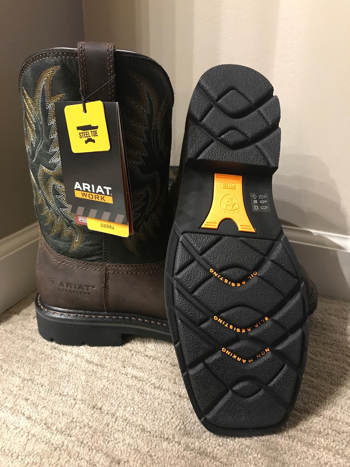 Ariat Men's Sierra Wide Square Toe Steel Toe Work Boot customer photo 2