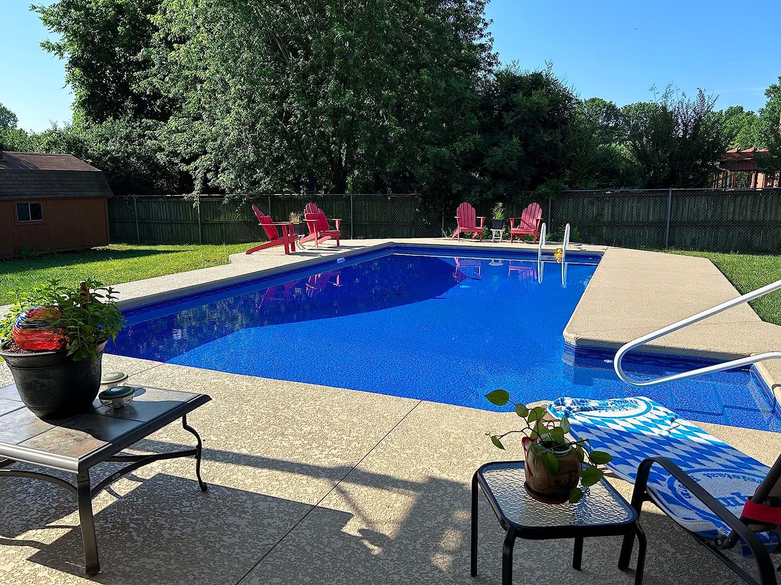 Saftron P-324-L3 Residential Inground White Three-Step Swimming Pool Ladder, 53 inch Tall x 24 inch Wide (Includes Matching Escutcheons) customer photo 2