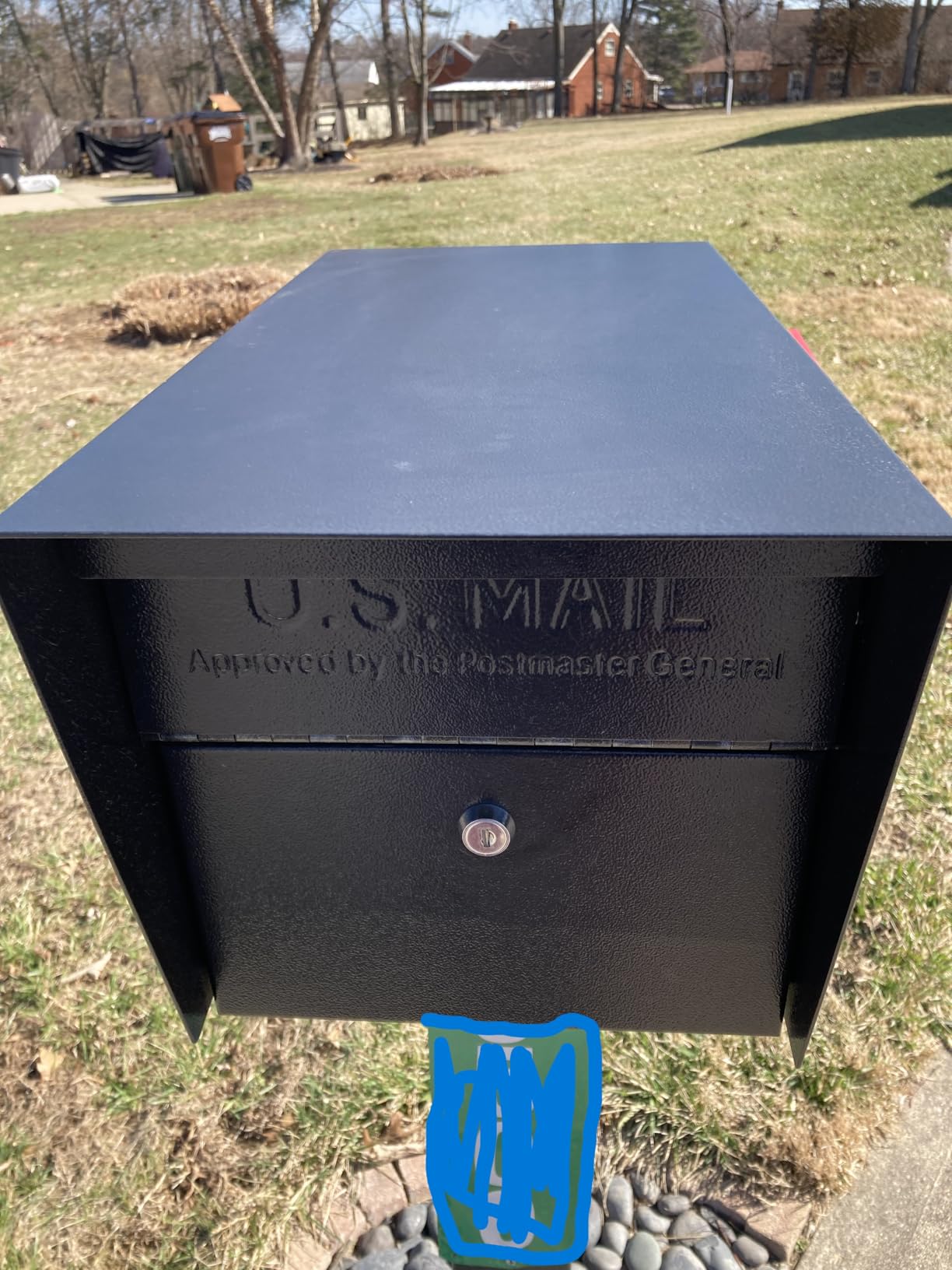 Mail Boss Mail Manager Modern Locking Post Mount Mailbox, USPS Approved, Anti-Pry Lock, Galvanized Steel customer photo 1