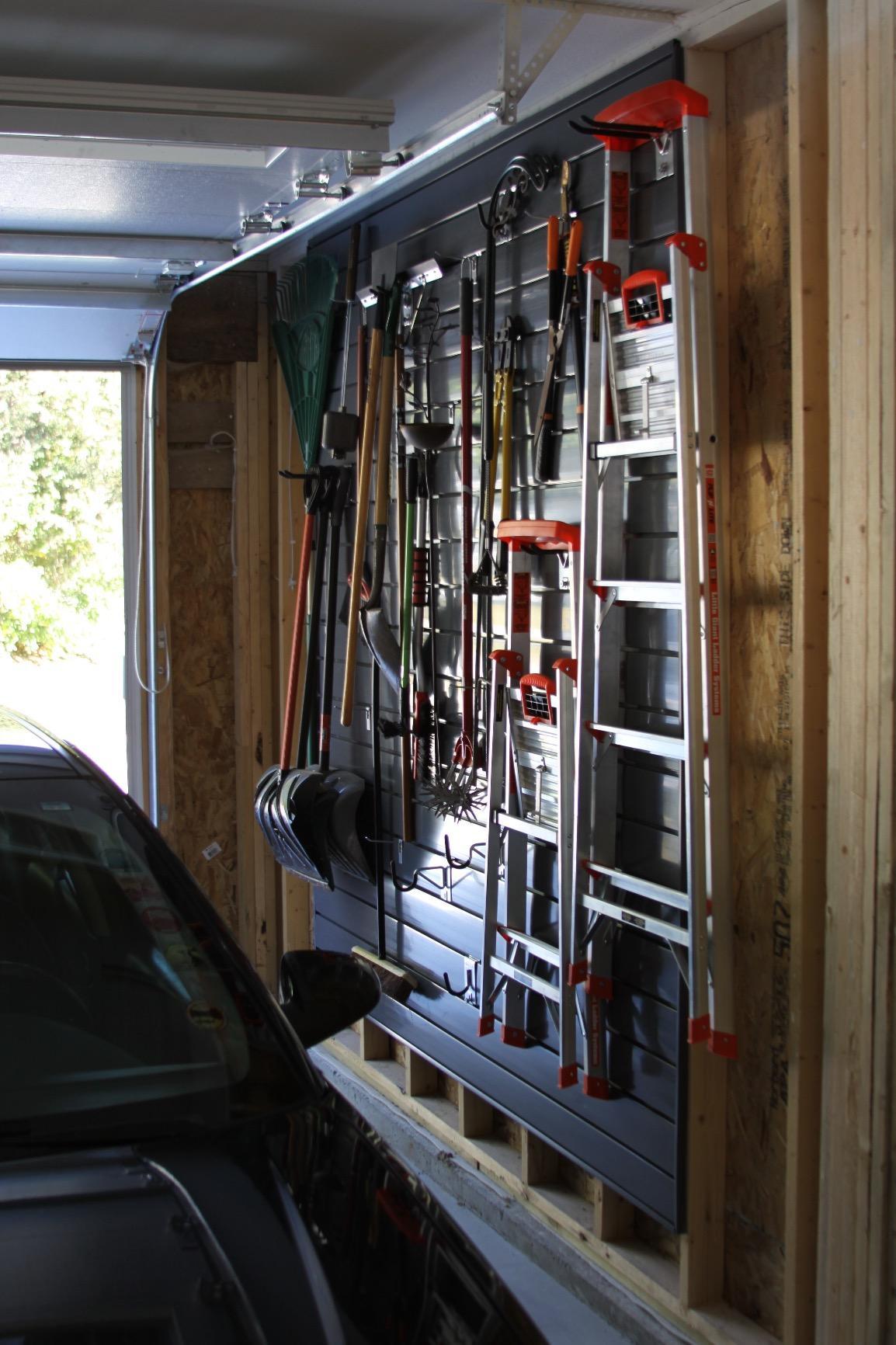 Proslat 88102 Heavy Duty PVC Slatwall Garage Organizer, 8-Feet by 4-Feet Section, White customer photo 1