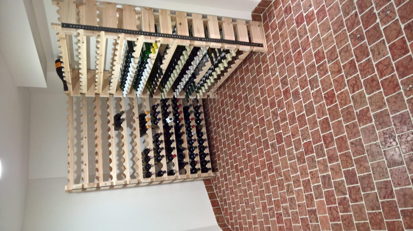 HOMCOM Stackable Wine Rack, Modular Storage Shelves, Display Rack, Natural | 72-Bottle Holder, Freestanding, for Kitchen, Pantry, Cellar customer photo 2