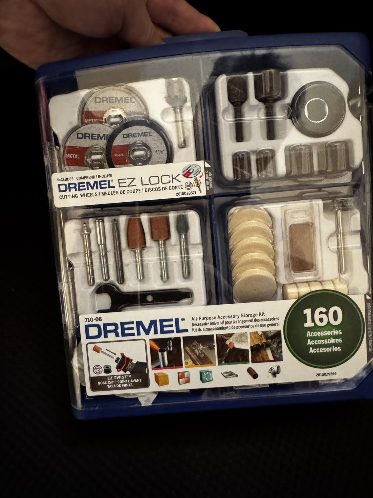 Dremel 160-Piece Rotary Tool Accessory Kit with EZ Lock Technology (710-08) | Reusable Storage Case, Sanding Bands, Cut-Off Wheels, Grinding Stones, Carving Bits for use with Rotary Tools customer photo 1