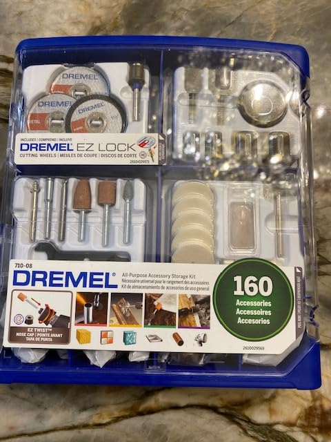 Dremel 160-Piece Rotary Tool Accessory Kit with EZ Lock Technology (710-08) | Reusable Storage Case, Sanding Bands, Cut-Off Wheels, Grinding Stones, Carving Bits for use with Rotary Tools customer photo 2