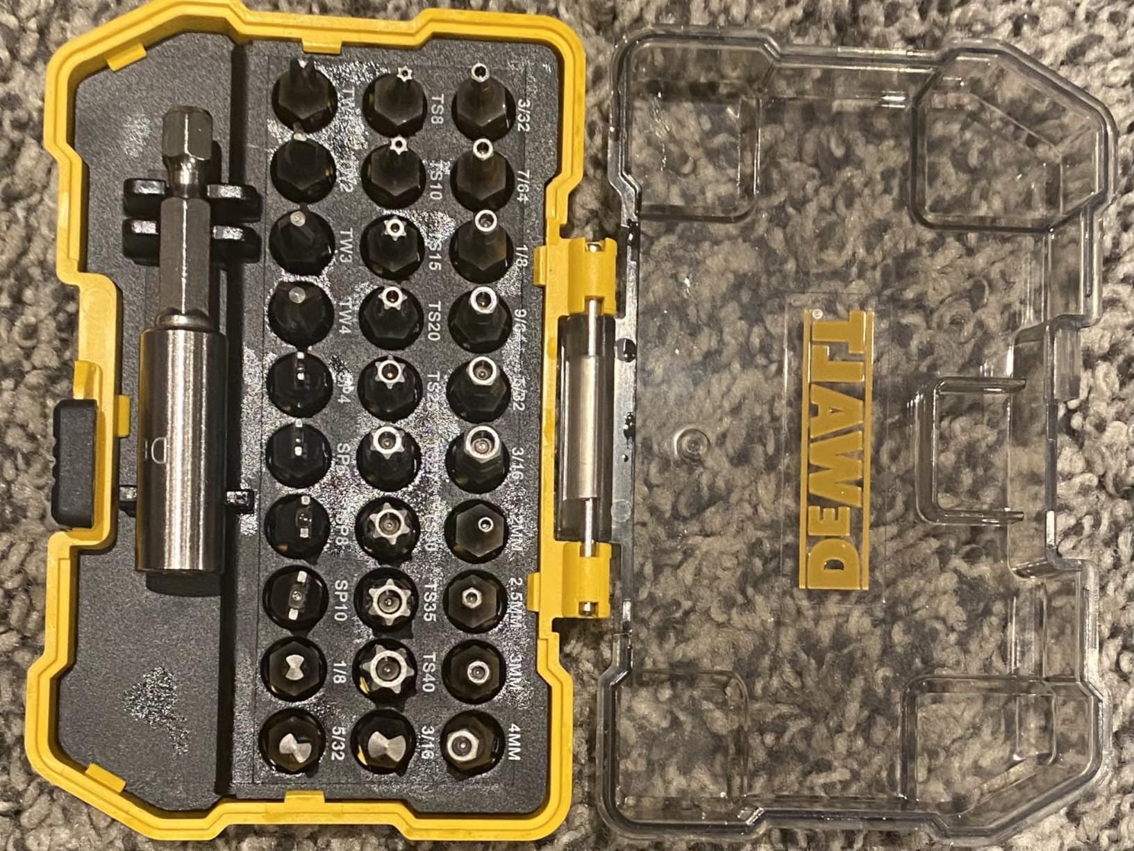 DEWALT Security Bit Set, 31-Piece Screwdriver Bit Set with Case, Universal 1/4 In Hex, Includes Magnetic Bit Holder (DWAX200) customer photo 2