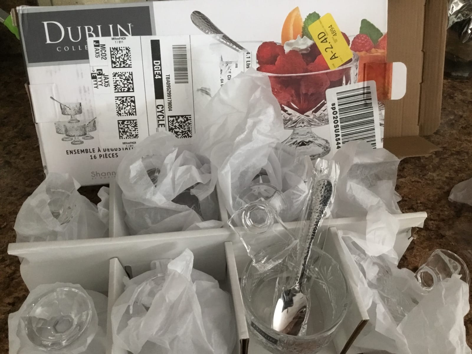 Godinger Dublin Trifle Tasters, Glass Dessert Cups, Clear, Set of 8 customer photo 1