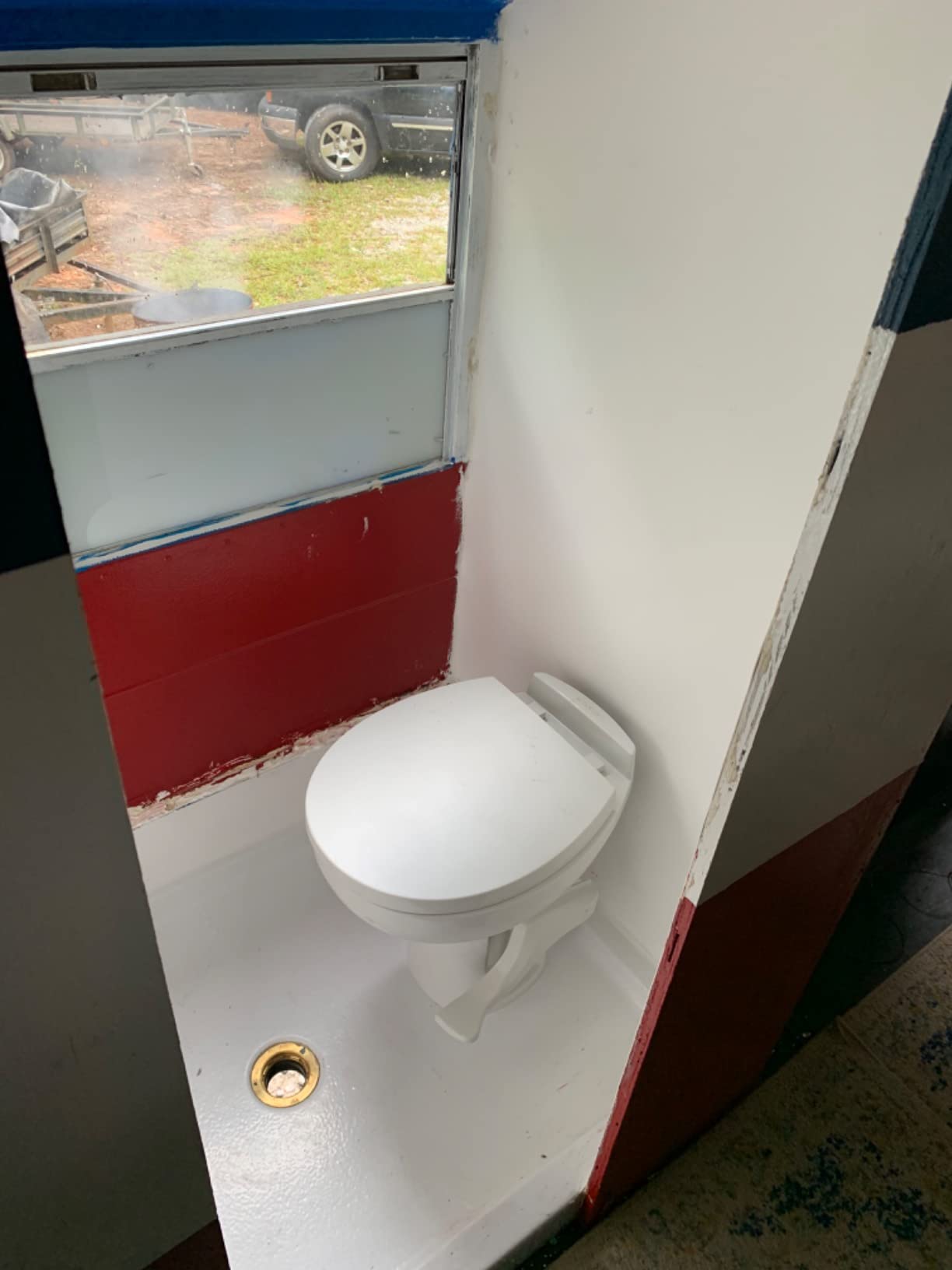Aqua-Magic Residence RV Toilet / High Profile / White - Thetford 42169 | Residential seat & cover, lightweight, single foot pedal full bowl flush, easy to install customer photo 1