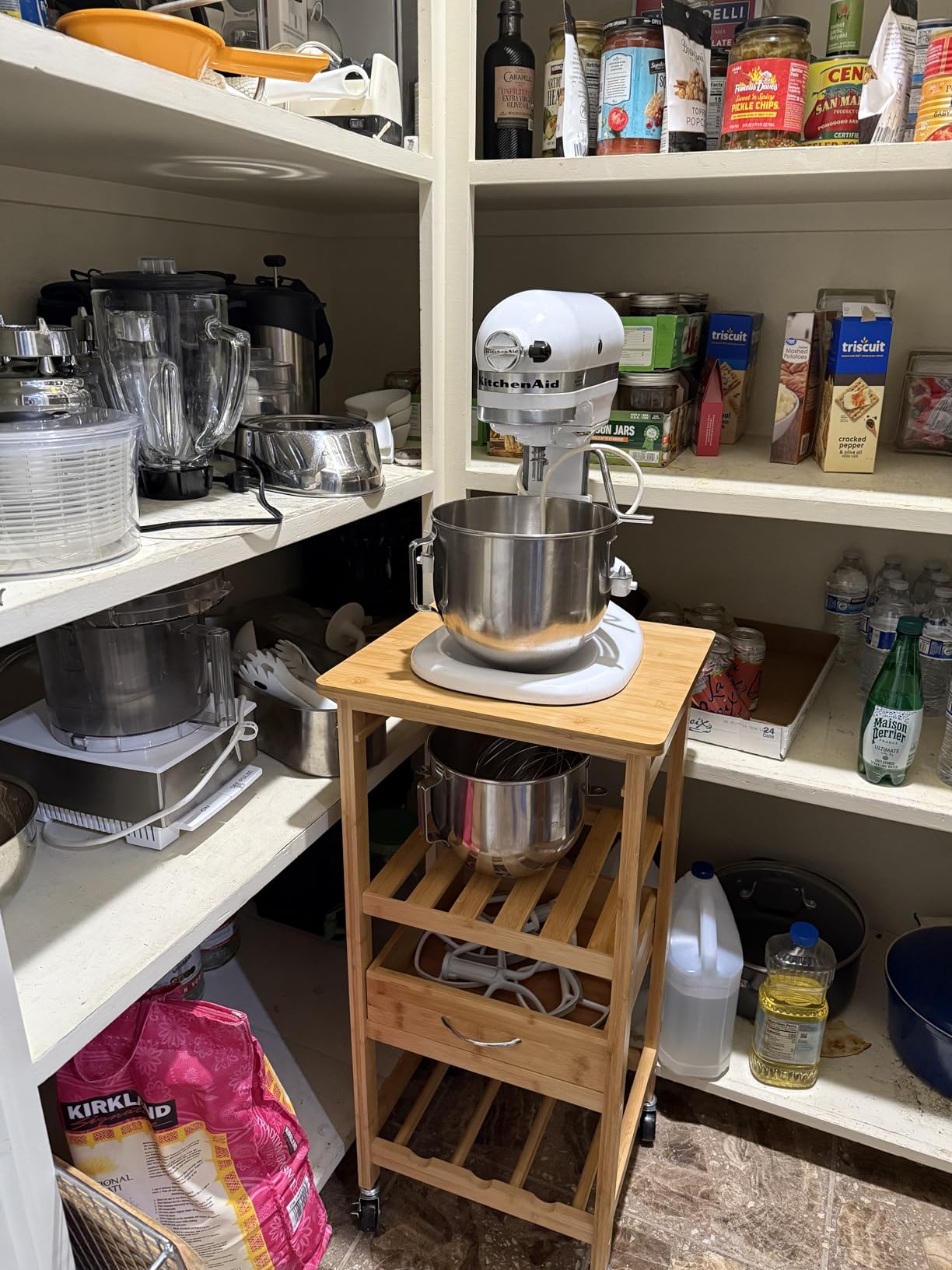 Oceanstar Design Group Bamboo Kitchen Trolley, Natural customer photo 1