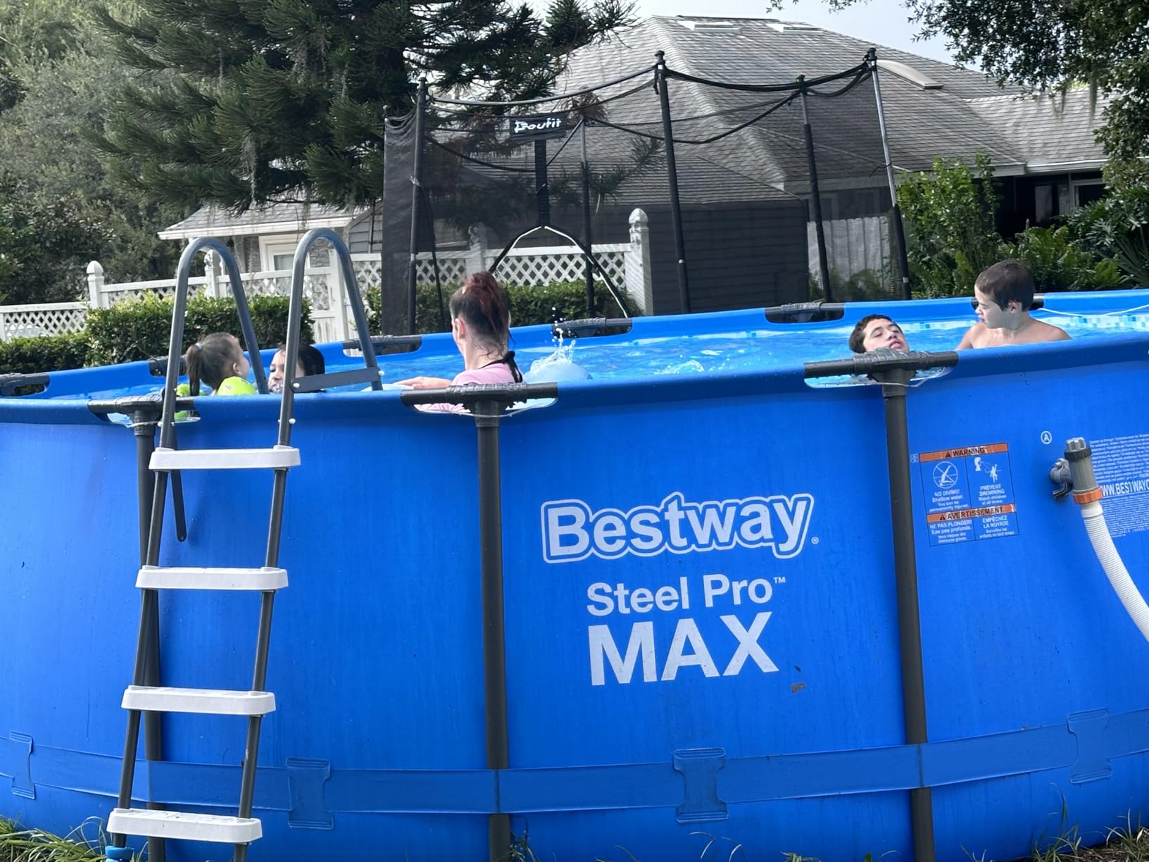 Bestway Steel Pro MAX 15' x 48 Above Ground Swimming Pool, Pool Only, Blue | Round Durable Metal Frame Pool, Outdoor Backyard Water Activity - Includes Puncture-Resistant Liner, No-Tool Setup customer photo 2