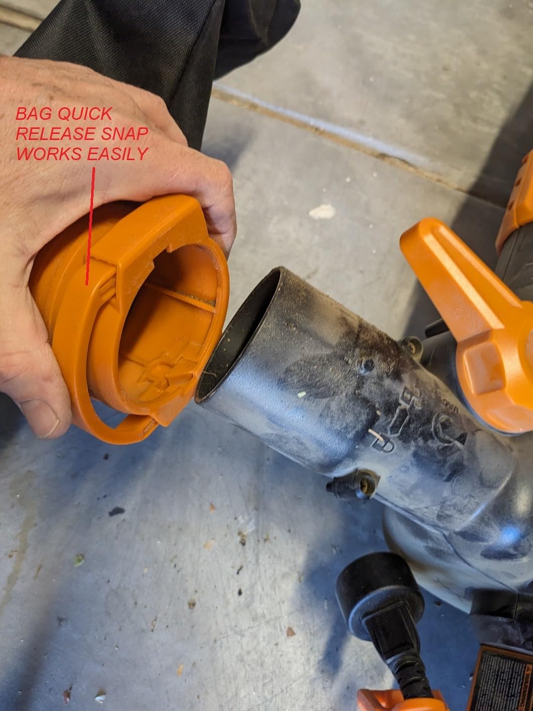 WORX Trivac 3-in-1 Electric Leaf Blower/Leaf Vacuum/Leaf Mulcher, WG509 | 350CFM & 210MPH Airflow, 18:1 Mulch Ratio for Efficient Leaf Removal, Corded customer photo 2