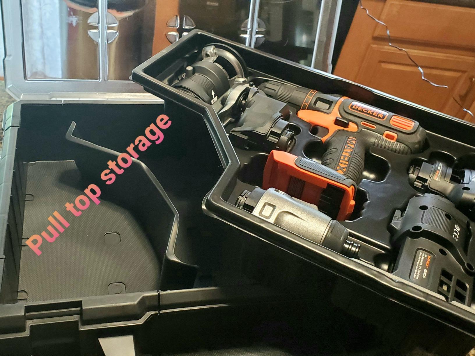 BLACK+DECKER 20V MAX MATRIX Drill, Power Tool Combo Kit, 6-Tool Set, Cordless Tool Set (BDCDMT1206KITC) customer photo 2