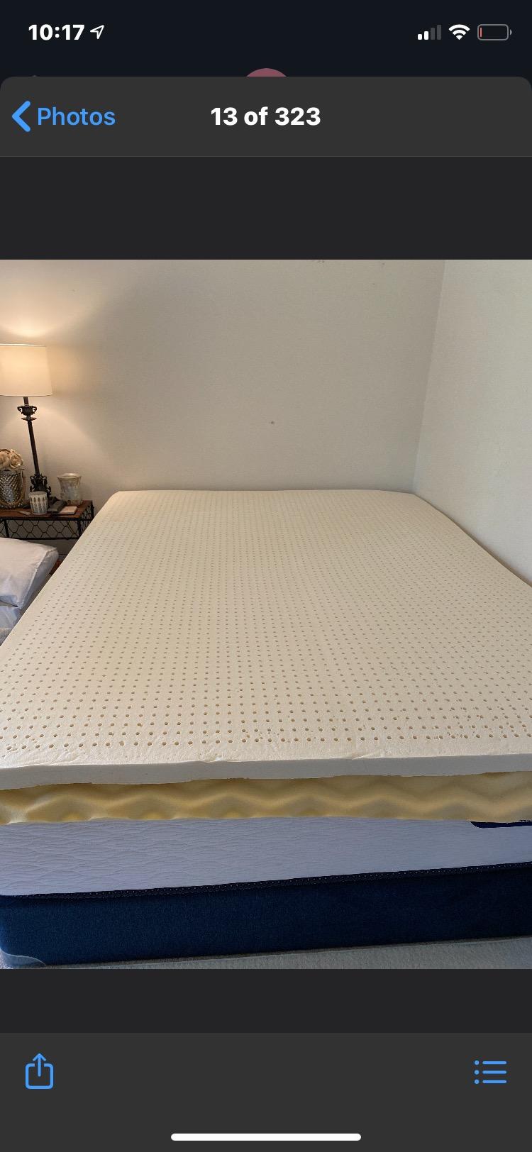 Pure Green Natural Latex Mattress Topper - Medium Firmness - 2 Inch - Queen Size (GOLS Certified Organic) customer photo 2