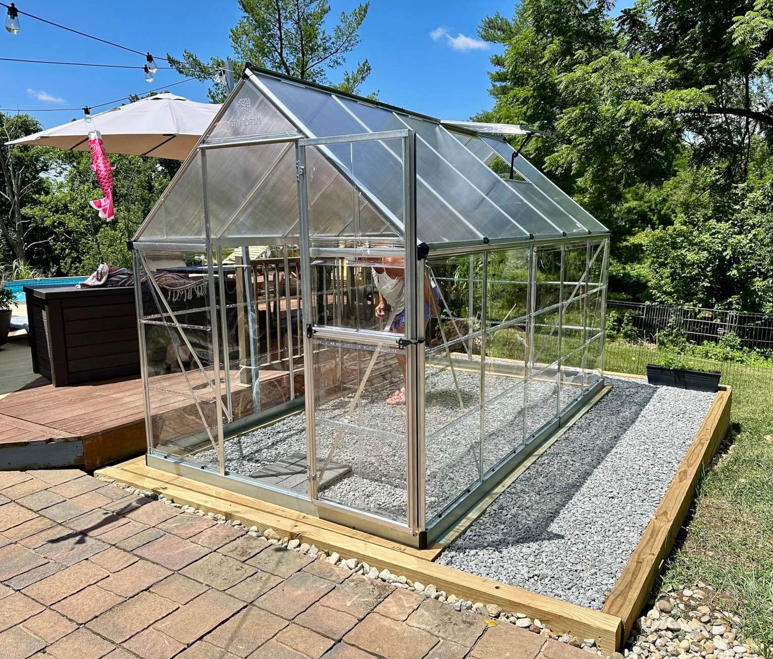 Canopia Hybrid 6' x 10' Polycarbonate Aluminum Greenhouse, Silver | Outdoor Backyard Home Garden Walk-In DIY Kit, Twin-Wall UV Protected, Heavy-Duty Aluminum Frame, Lockable Door, Roof Vent customer photo 1