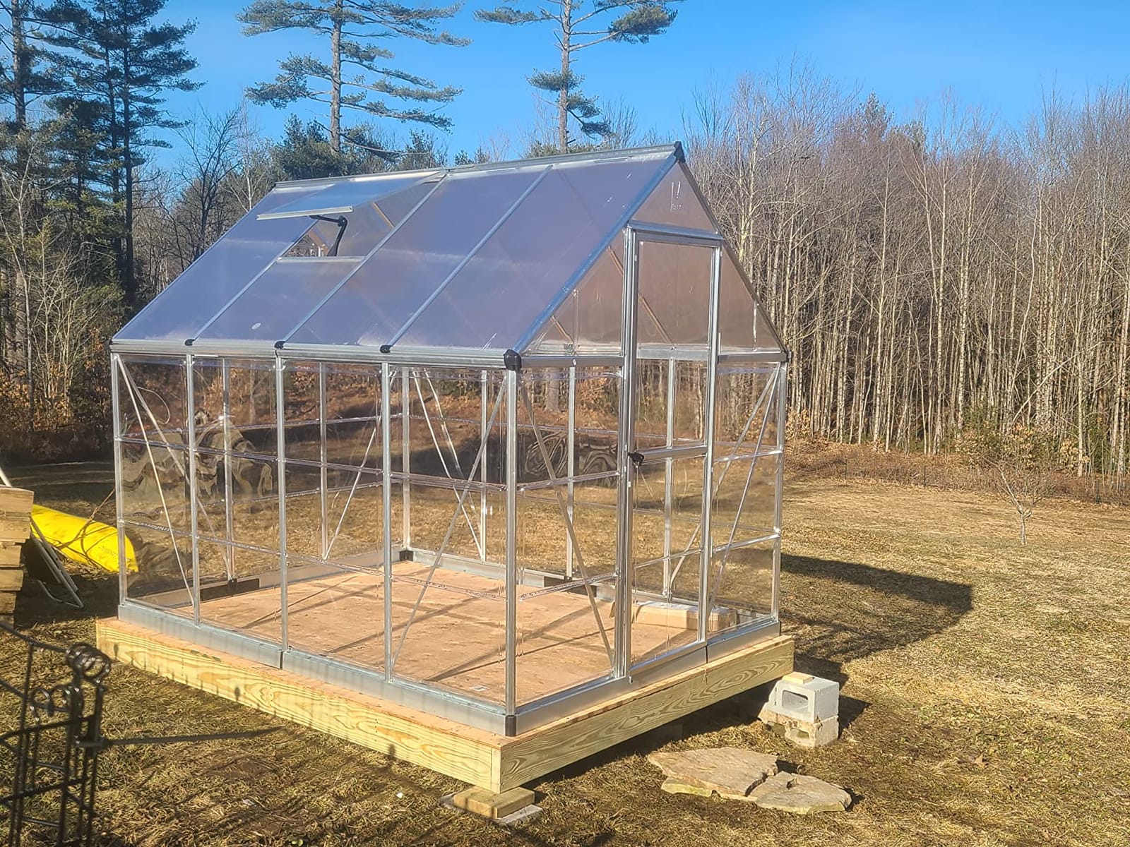 Canopia Hybrid 6' x 10' Polycarbonate Aluminum Greenhouse, Silver | Outdoor Backyard Home Garden Walk-In DIY Kit, Twin-Wall UV Protected, Heavy-Duty Aluminum Frame, Lockable Door, Roof Vent customer photo 2