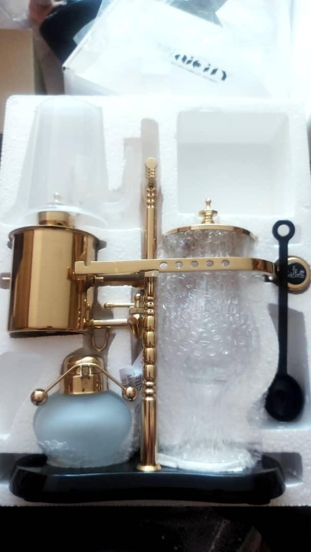 Diguo Belgian/Belgium Luxury Royal Family Balance Syphon Coffee Maker, Siphon Brewer, Elegant Design Retro-Style (Polished Rose Gold) customer photo 2