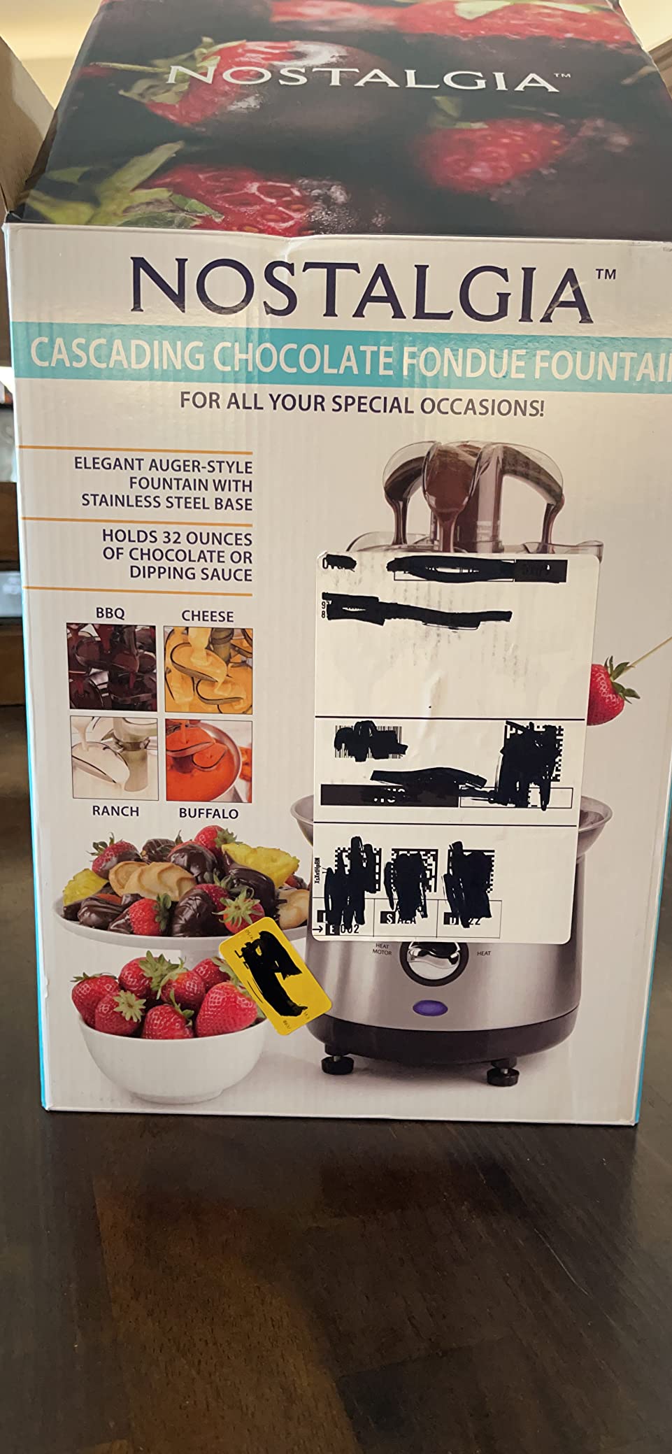 Nostalgia 4 Tier Electric Chocolate Fondue Fountain Machine for Parties - 32-Ounce - Stainless Steel customer photo 1