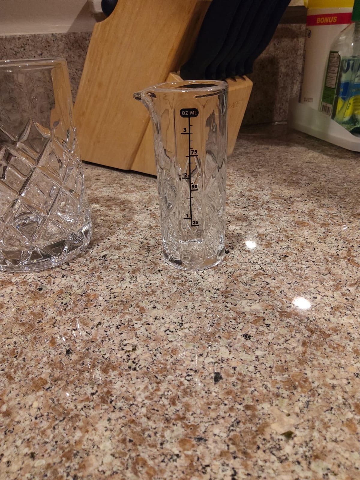 Final Touch Yarai Glass Cocktail Measuring Jigger with Pour Spout, 3.4 oz customer photo 2