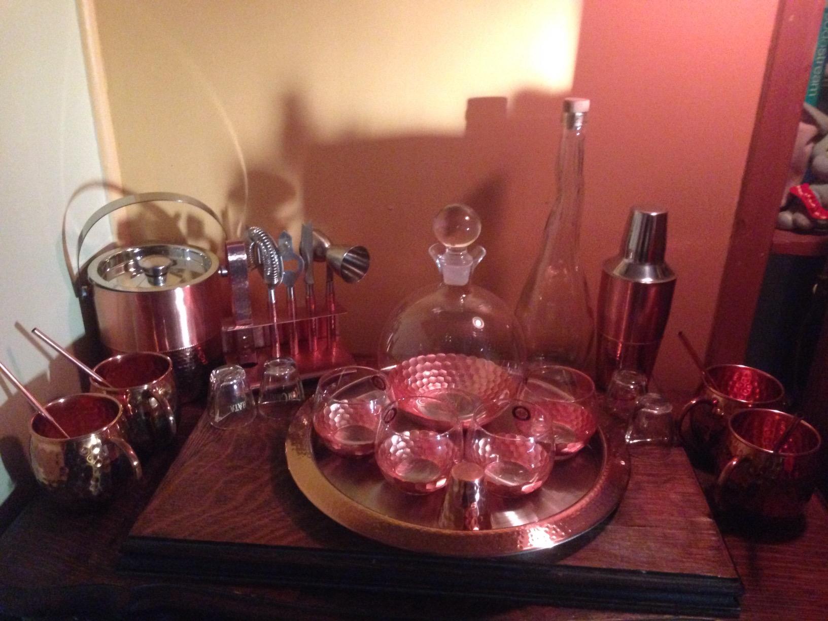 Godinger 9 Piece Barware Set, Copper customer photo 1