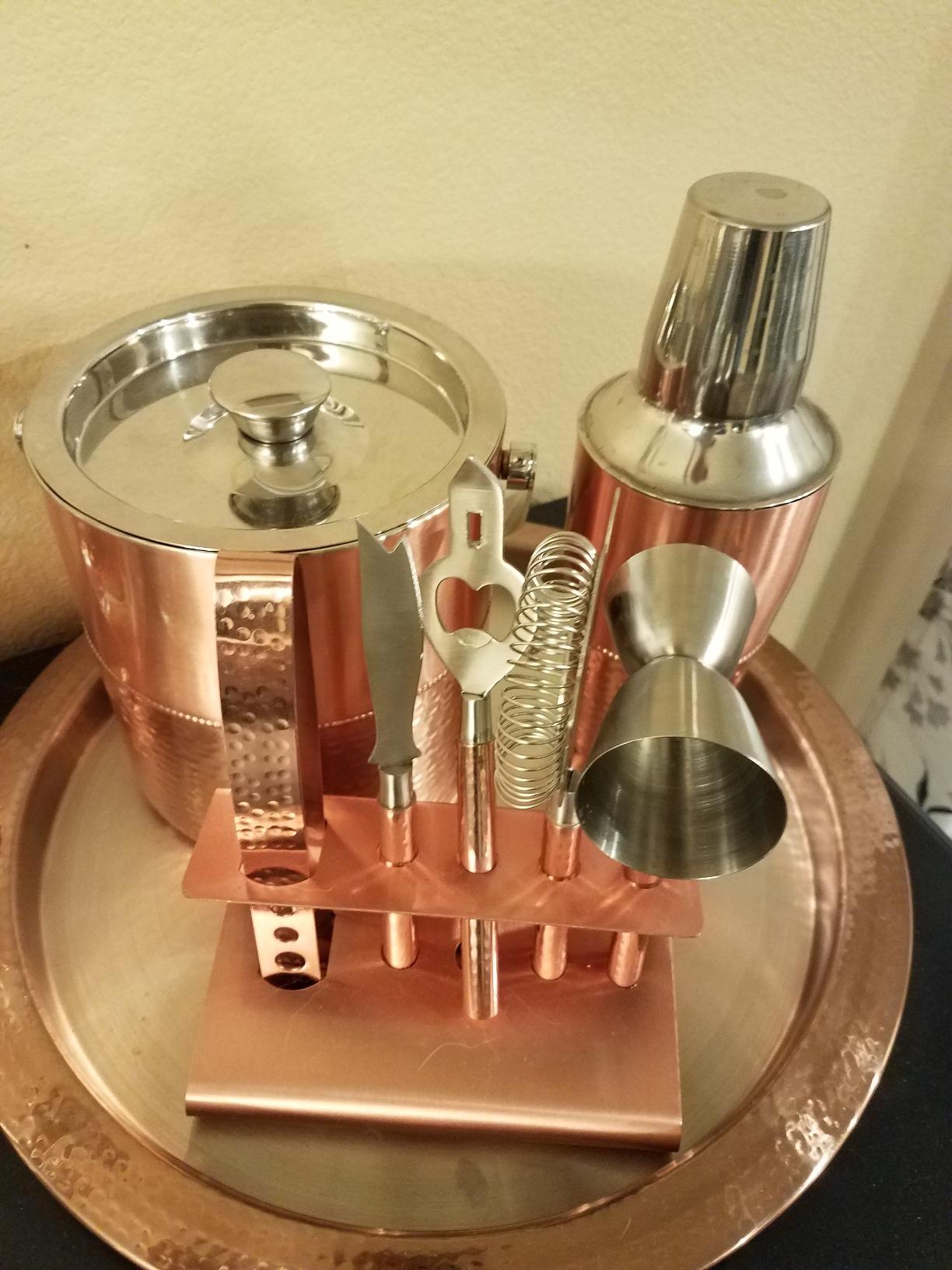 Godinger 9 Piece Barware Set, Copper customer photo 2